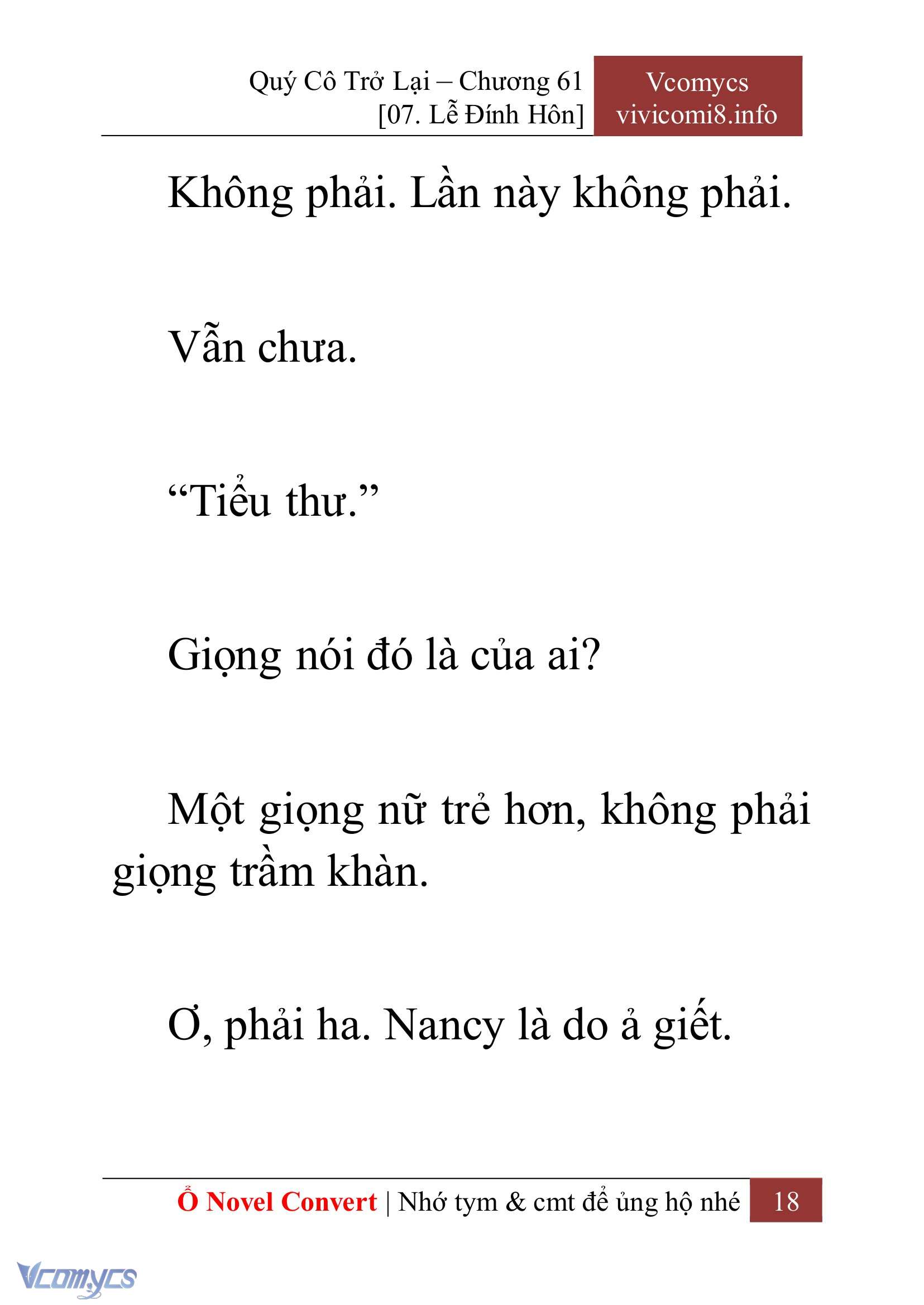 [Novel] Quý Cô Trở Lại Chap 61 - Trang 2