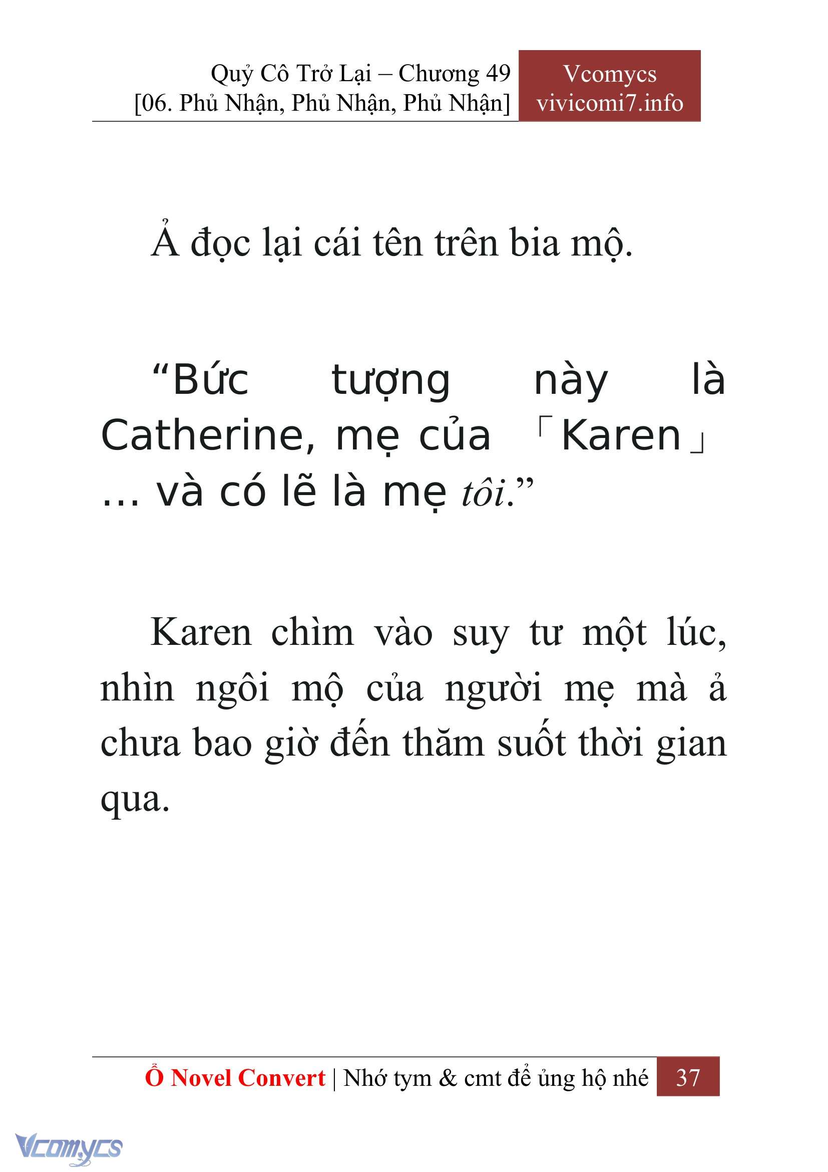 [Novel] Quý Cô Trở Lại Chap 49 - Trang 2