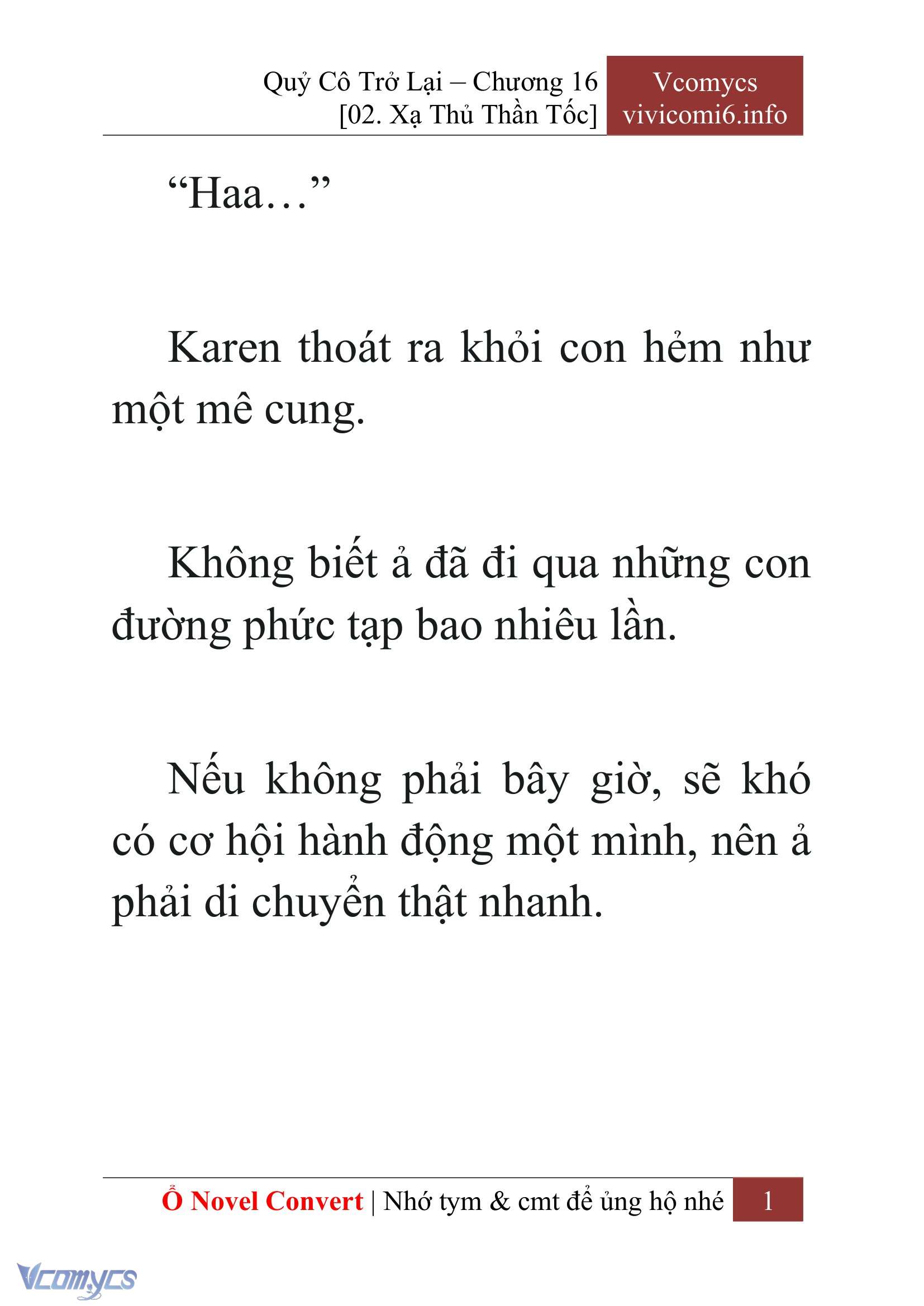 [Novel] Quý Cô Trở Lại Chap 16 - Trang 2