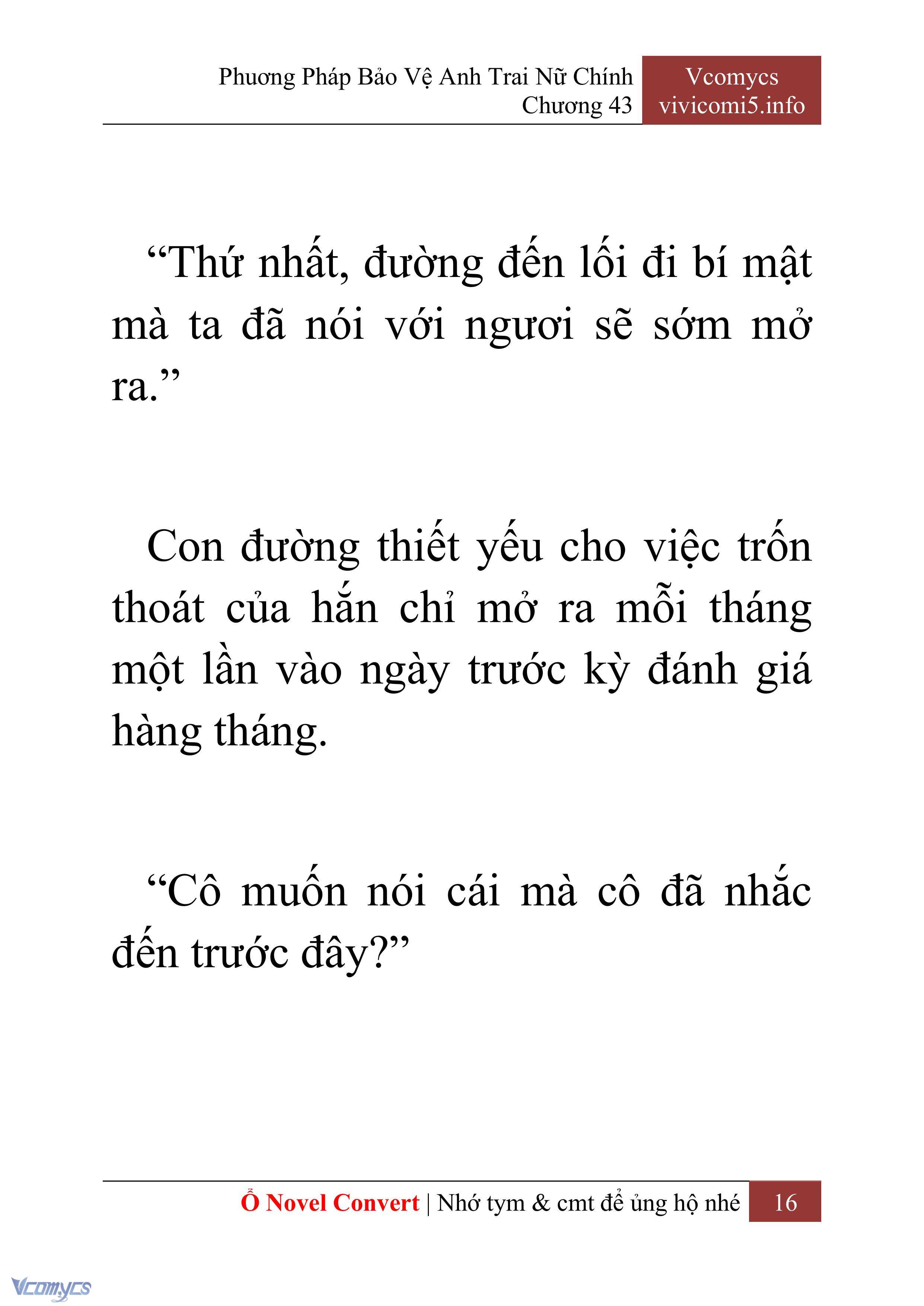 [Novel] Phương Pháp Bảo Vệ Anh Trai Nữ Chính Chap 43 - Trang 2