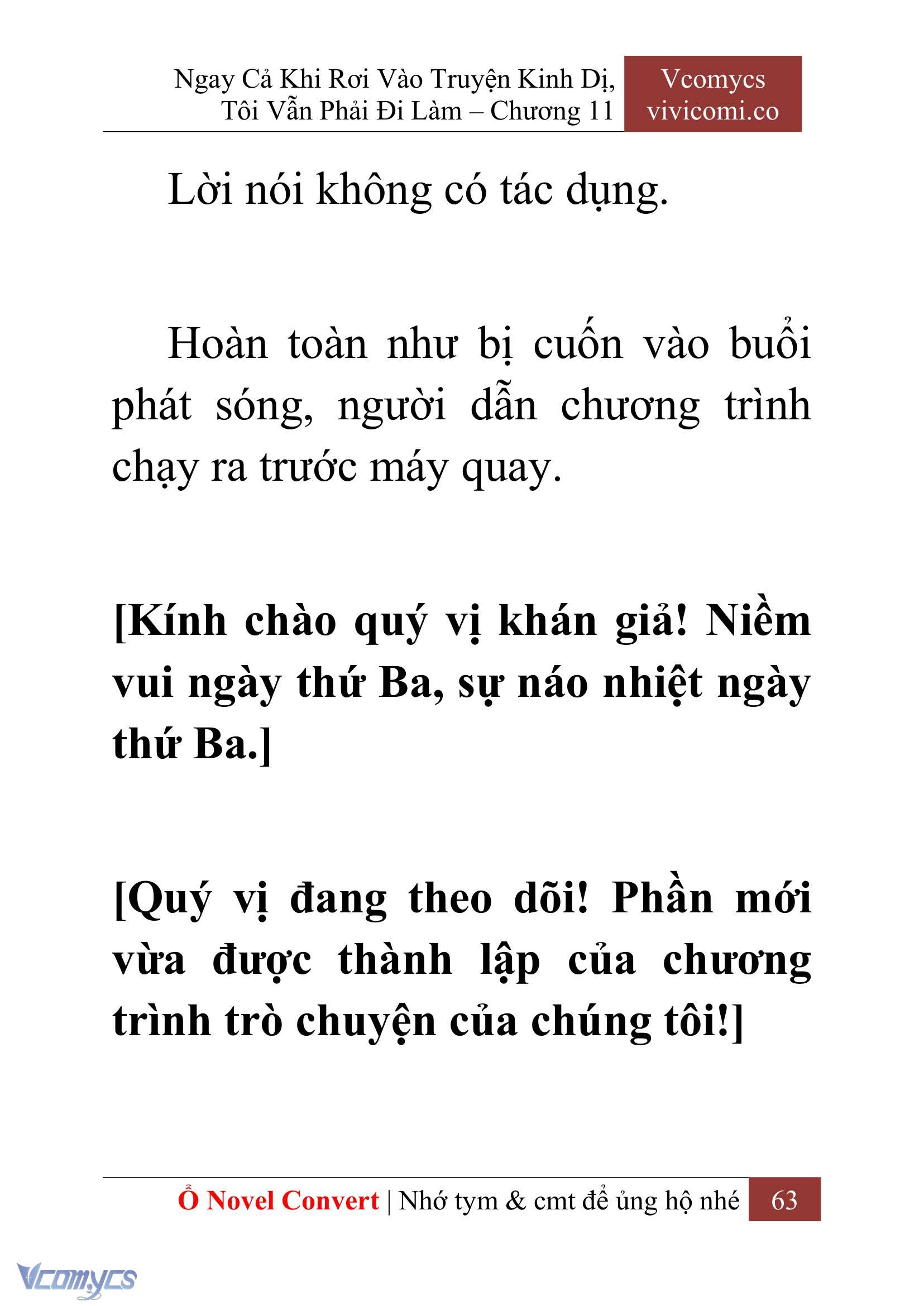 [Novel] Ngay Cả Khi Rơi Vào Truyện Kinh Dị, Tôi Vẫn Phải Đi Làm Chap 11 - Next 