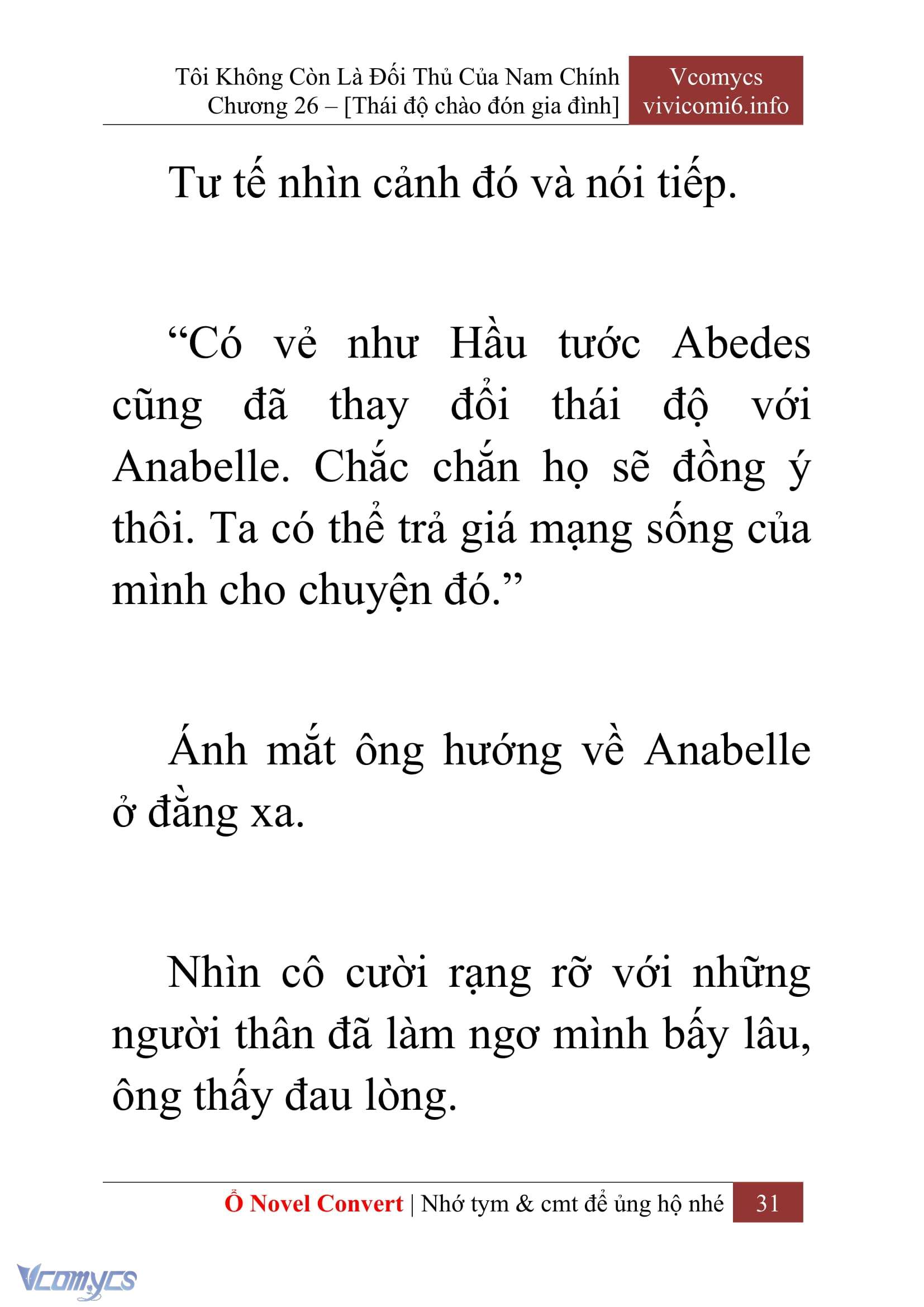 [Novel] Tôi Không Còn Là Đối Thủ Của Nam Chính Chap 26 - Trang 2