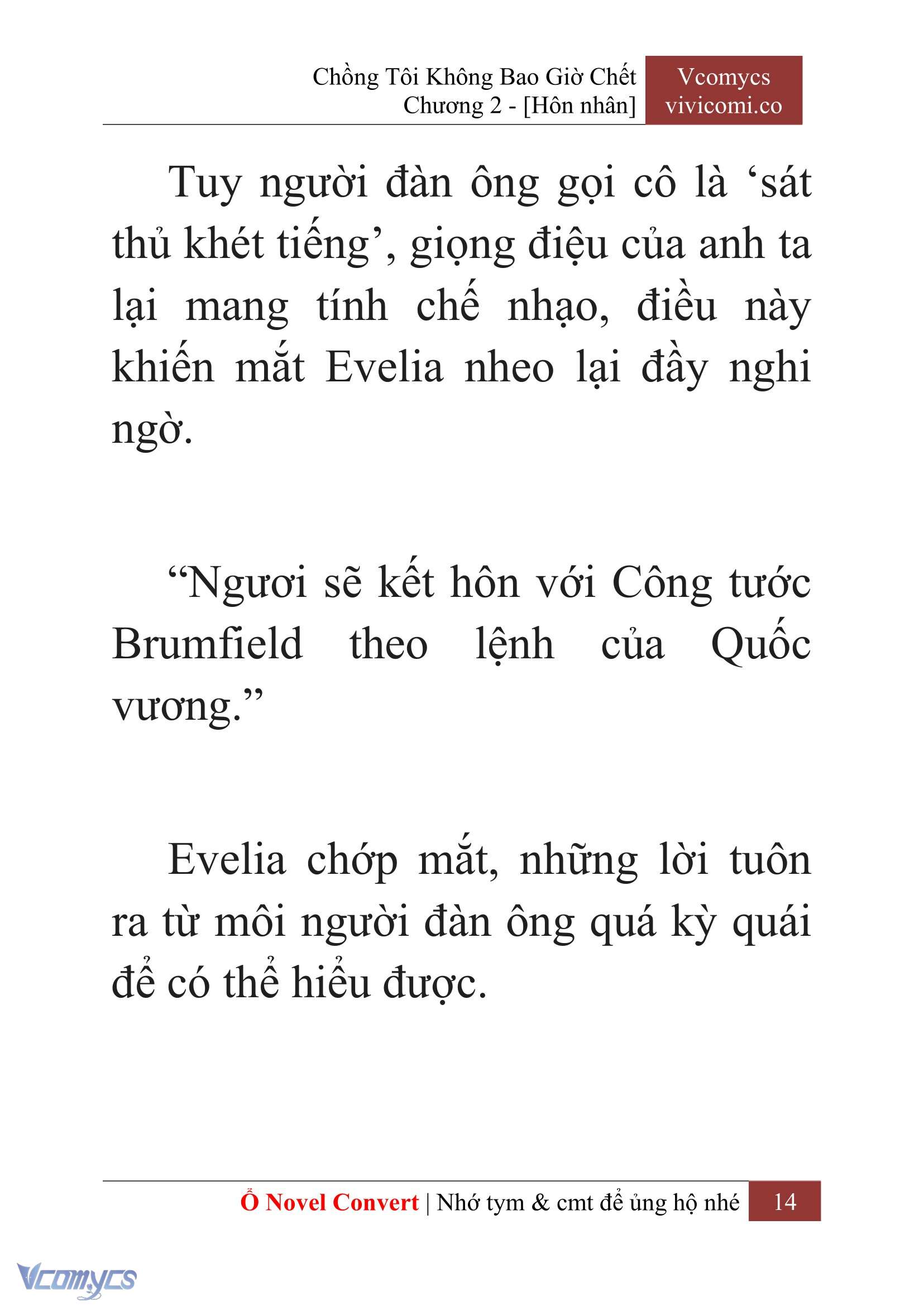 [Novel] Chồng Tôi Không Bao Giờ Chết Chap 2 - Trang 2