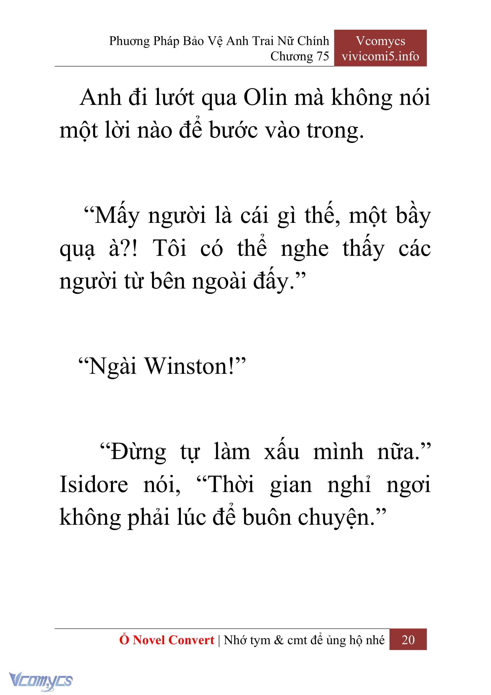 [Novel] Phương Pháp Bảo Vệ Anh Trai Nữ Chính Chap 75 - Trang 2