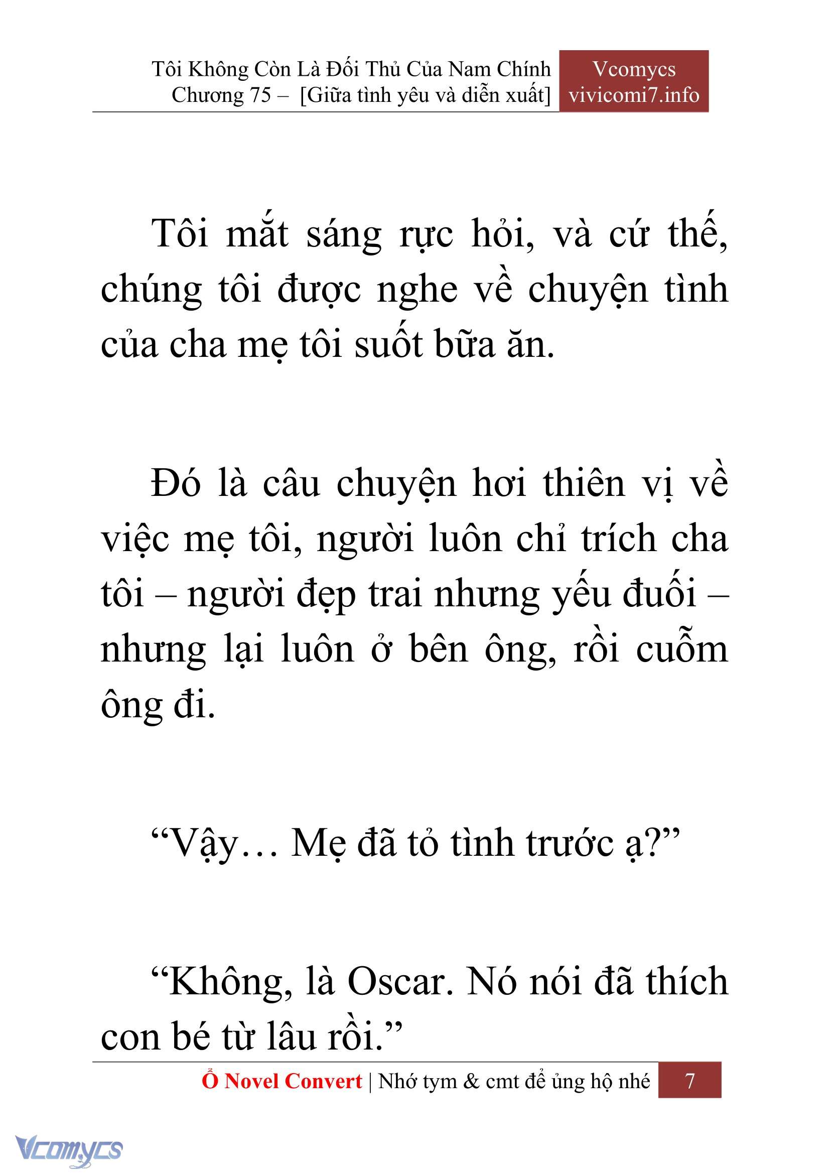 [Novel] Tôi Không Còn Là Đối Thủ Của Nam Chính Chap 75 - Trang 2