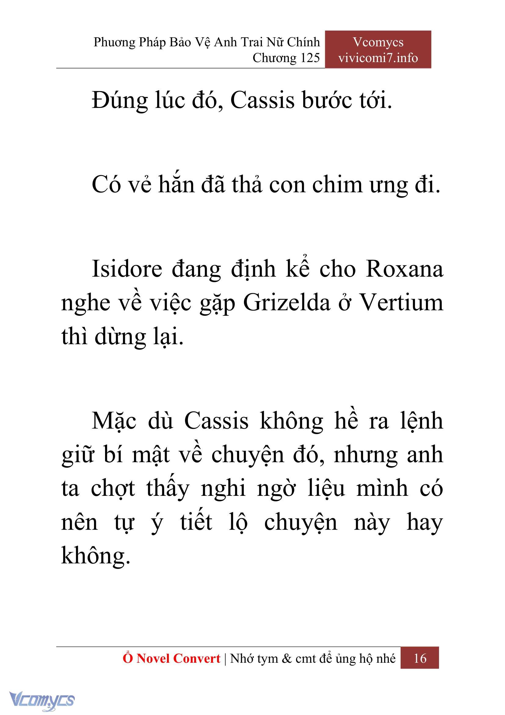 [Novel] Phương Pháp Bảo Vệ Anh Trai Nữ Chính Chap 125 - Trang 2