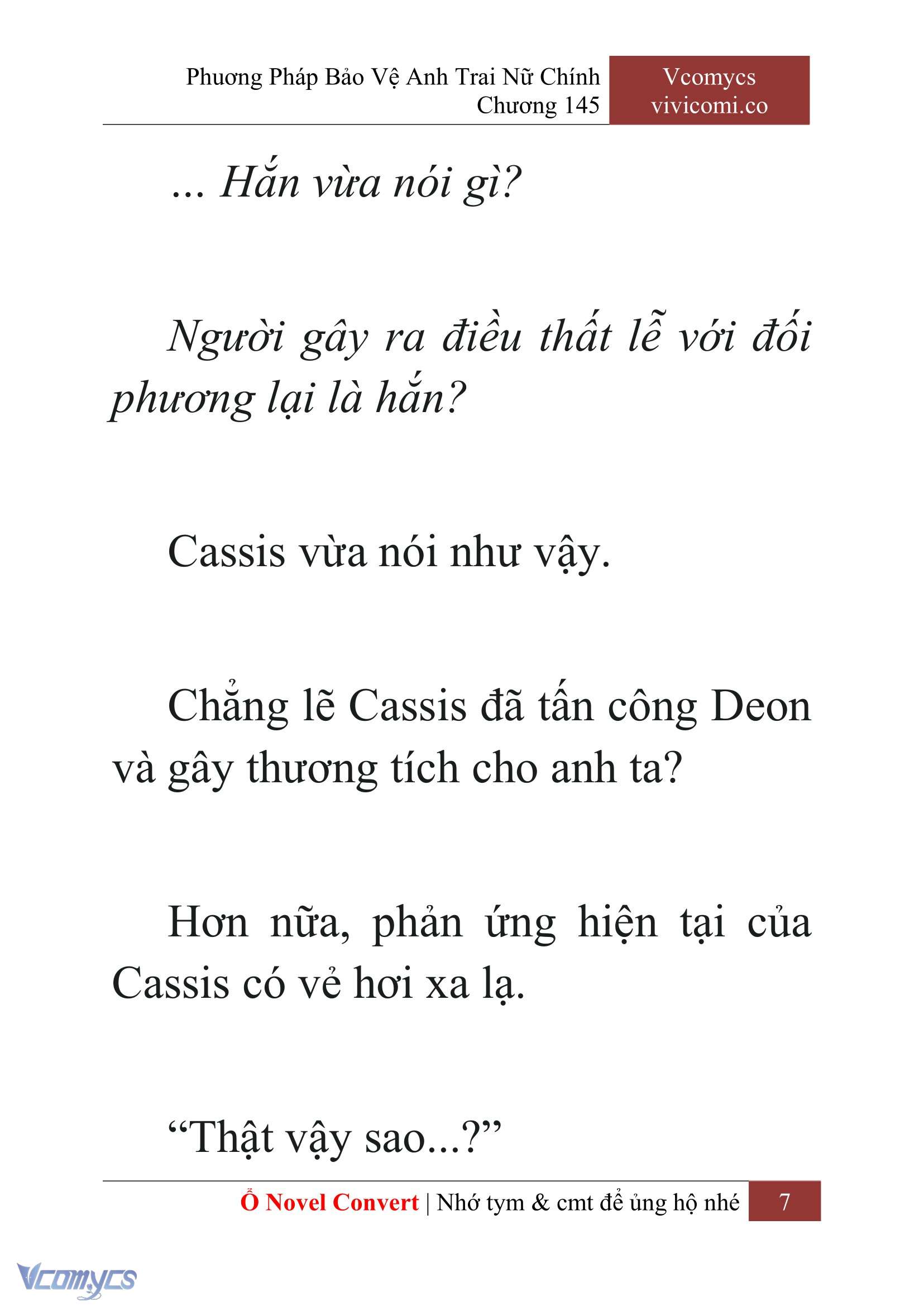 [Novel] Phương Pháp Bảo Vệ Anh Trai Nữ Chính Chap 145 - Trang 2