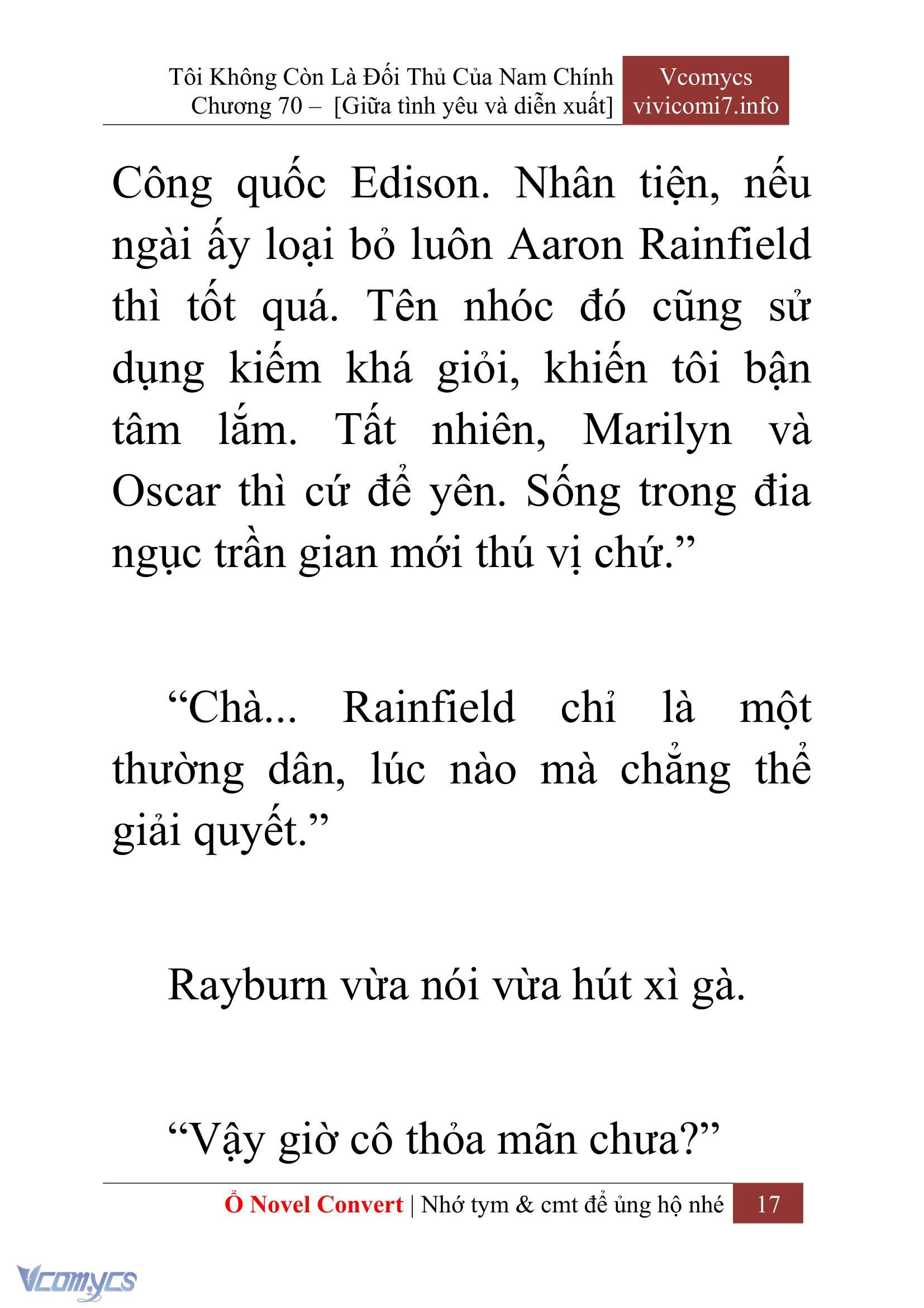 [Novel] Tôi Không Còn Là Đối Thủ Của Nam Chính Chap 70 - Trang 2