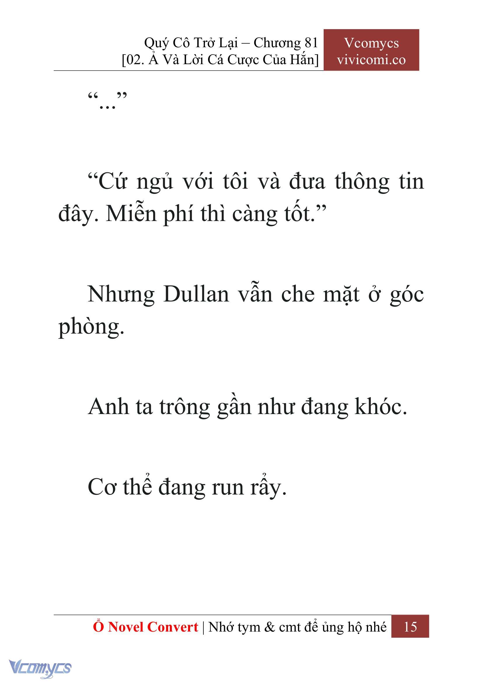 [Novel] Quý Cô Trở Lại Chap 81 - Trang 2