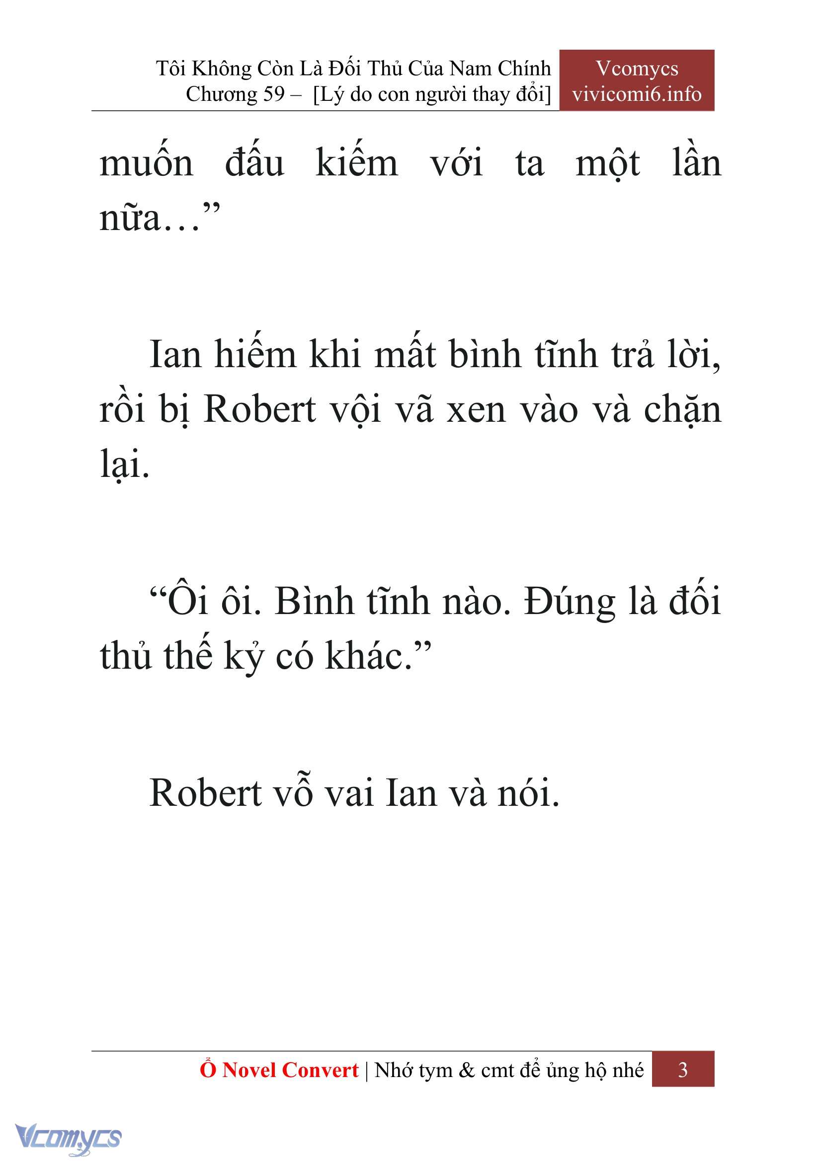 [Novel] Tôi Không Còn Là Đối Thủ Của Nam Chính Chap 59 - Trang 2