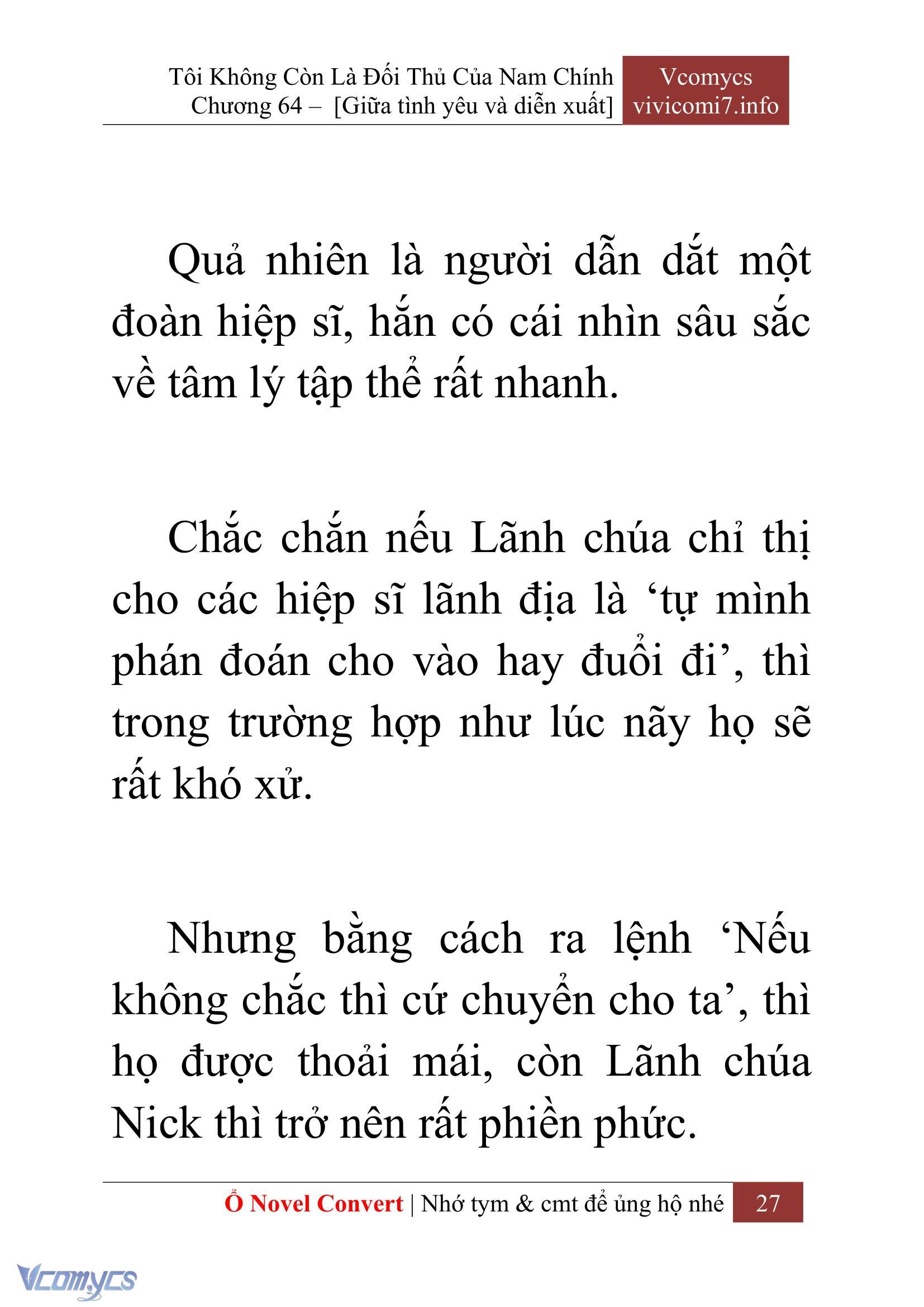[Novel] Tôi Không Còn Là Đối Thủ Của Nam Chính Chap 64 - Trang 2
