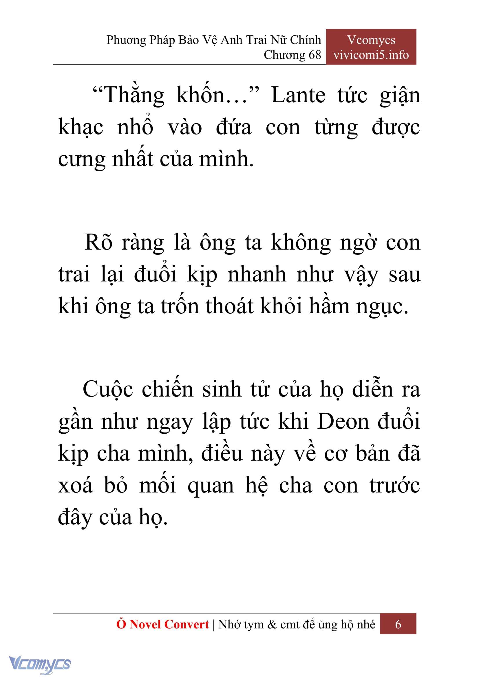 [Novel] Phương Pháp Bảo Vệ Anh Trai Nữ Chính Chap 68 - Trang 2