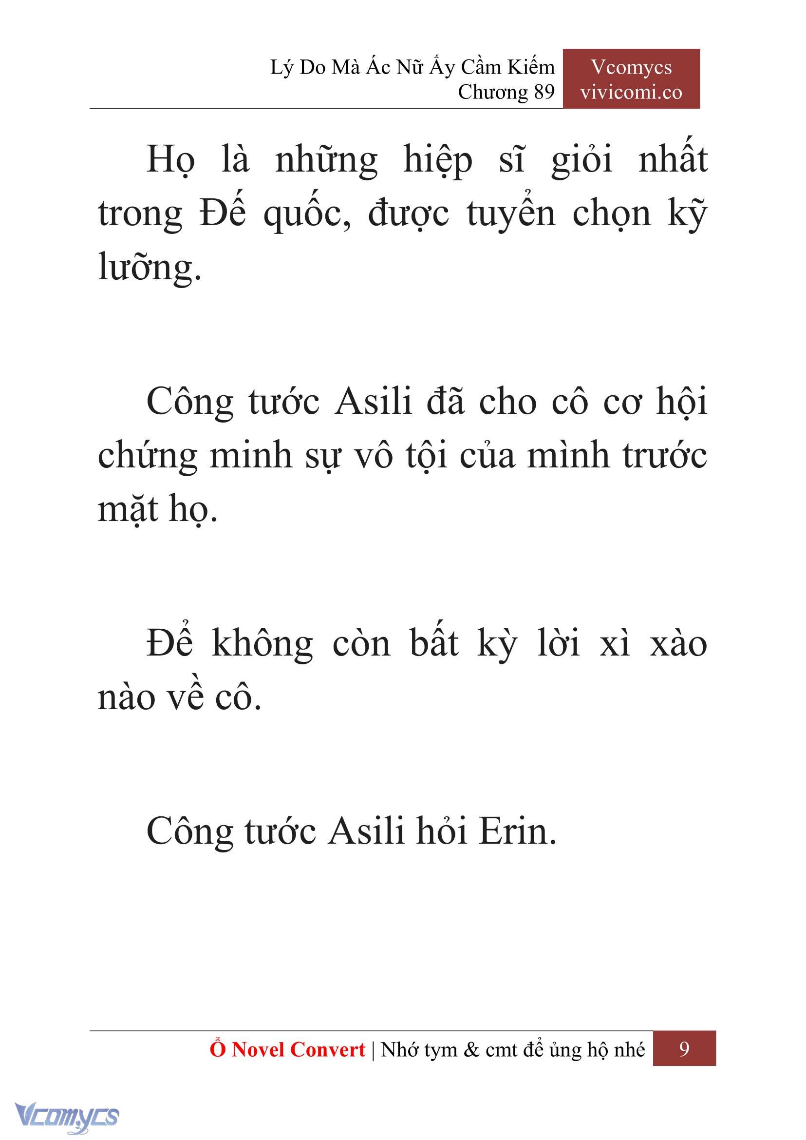 [Novel] Lý Do Mà Ác Nữ Ấy Cầm Kiếm Chap 89 - Trang 2