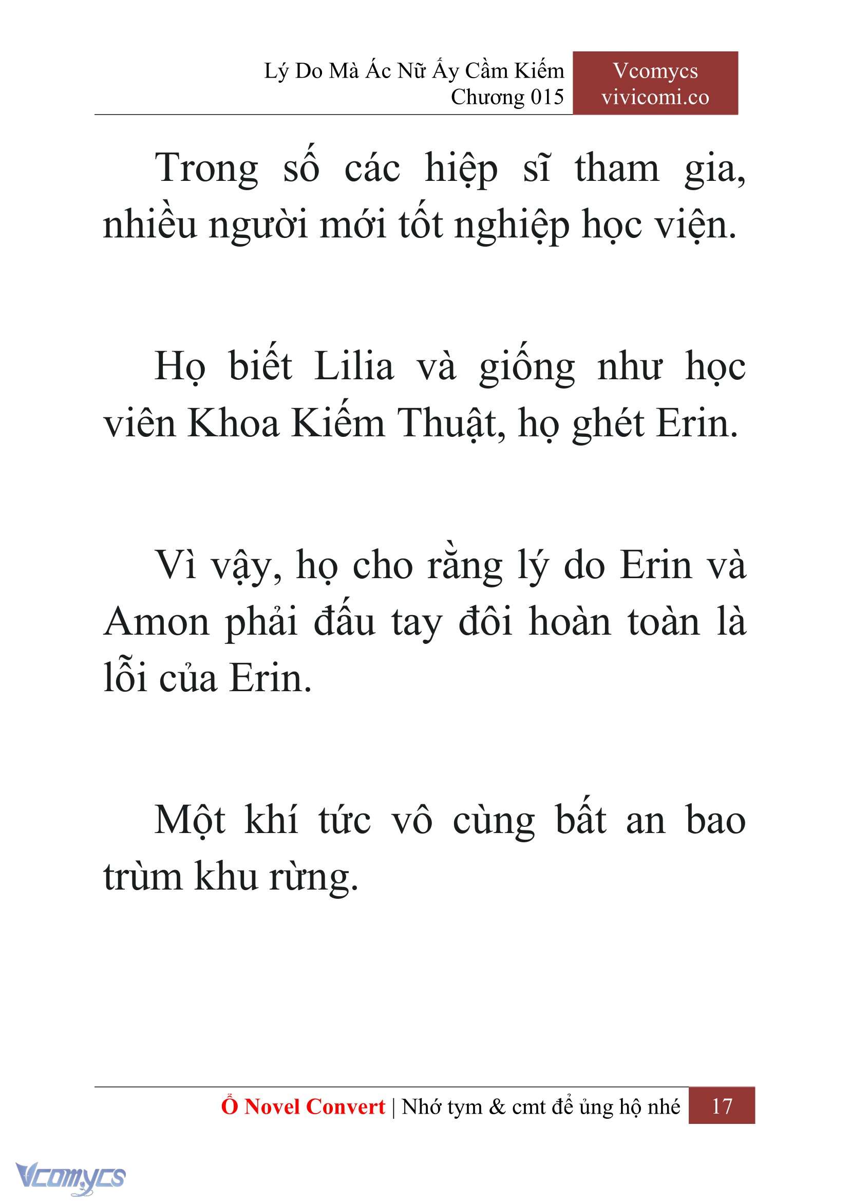 [Novel] Lý Do Mà Ác Nữ Ấy Cầm Kiếm Chap 15 - Trang 2