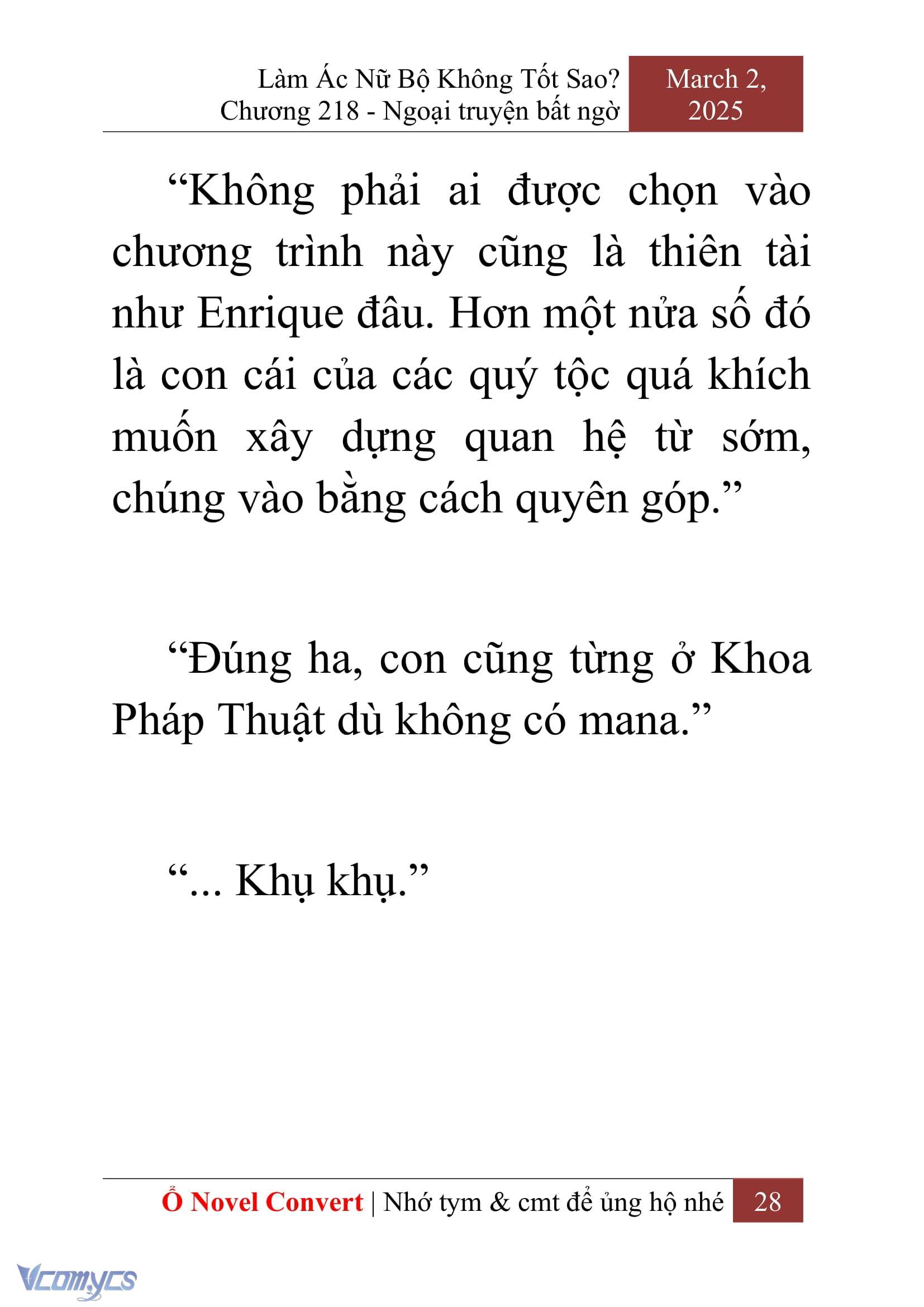 [Novel] Làm Ác Nữ Bộ Không Tốt Sao? Chap 218 - Trang 2