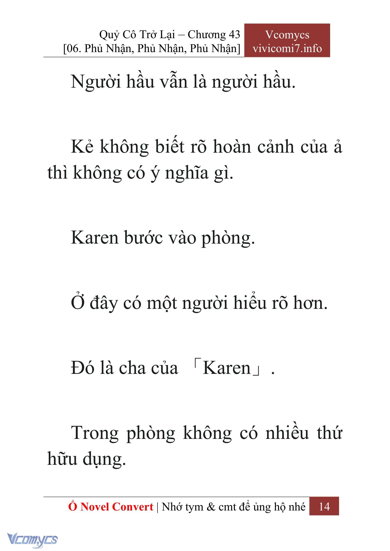 [Novel] Quý Cô Trở Lại Chap 43 - Trang 2