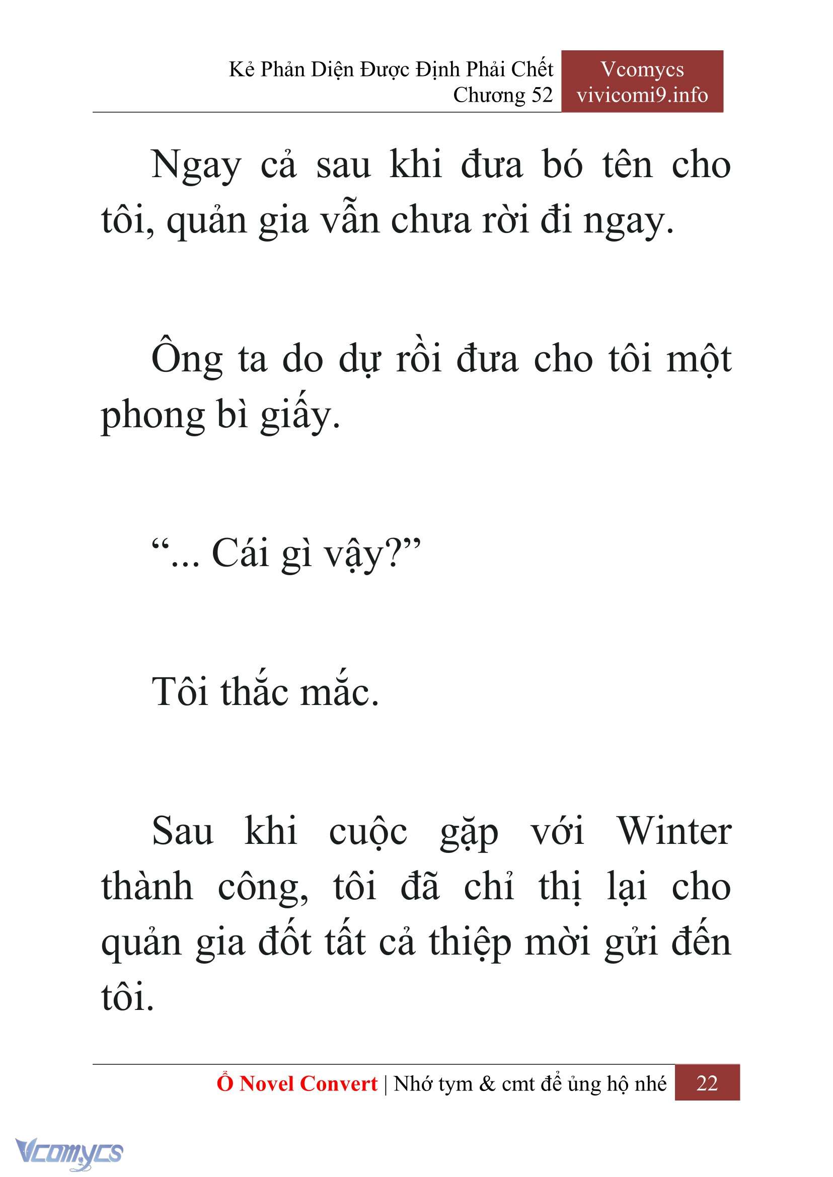 [Novel] Kẻ Phản Diện Được Định Phải Chết Chap 52 - Trang 2