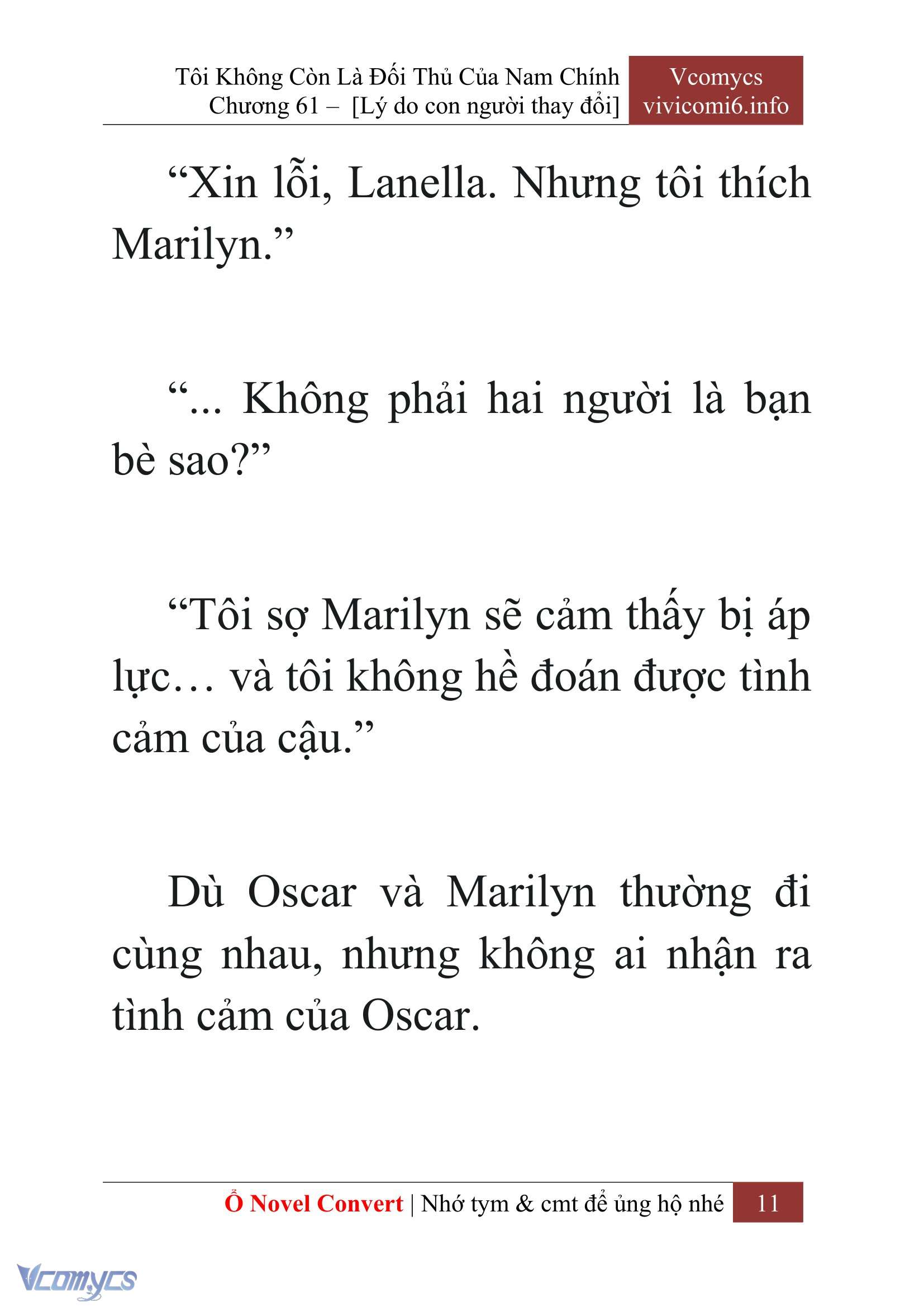 [Novel] Tôi Không Còn Là Đối Thủ Của Nam Chính Chap 61 - Trang 2