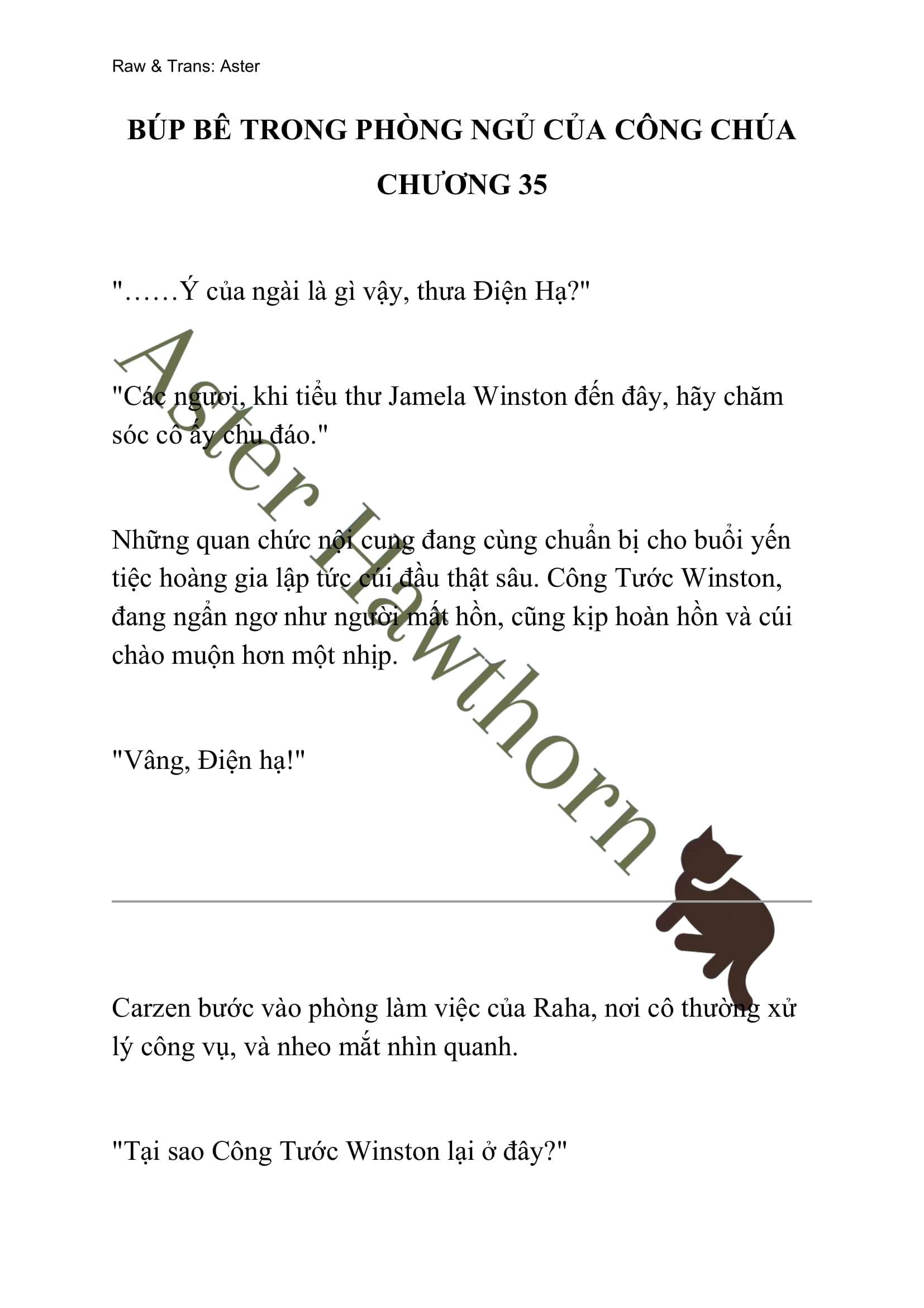 [NOVEL] Búp Bê Trong Phòng Ngủ Của Công Chúa Chap 35 - Next Chap 36