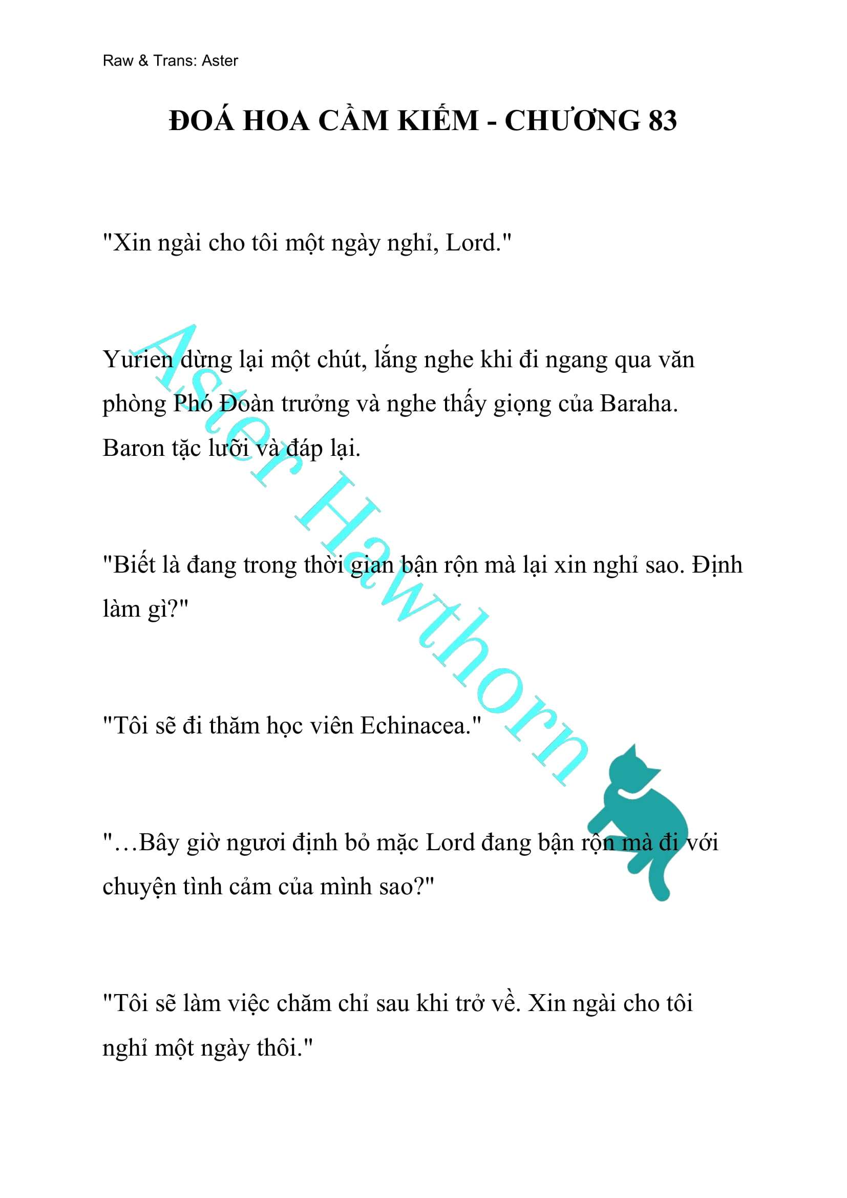 [NOVEL] Đóa Hoa Cầm Kiếm Chap 83 - Next Chap 84