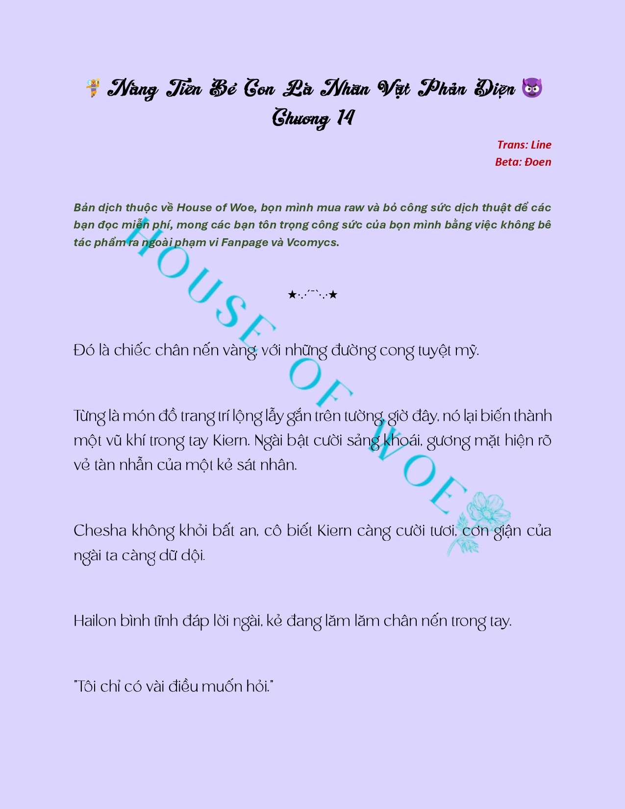 [NOVEL] NÀNG TIÊN BÉ CON LÀ NHÂN VẬT PHẢN DIỆN Chap 14 - Next Chap 15