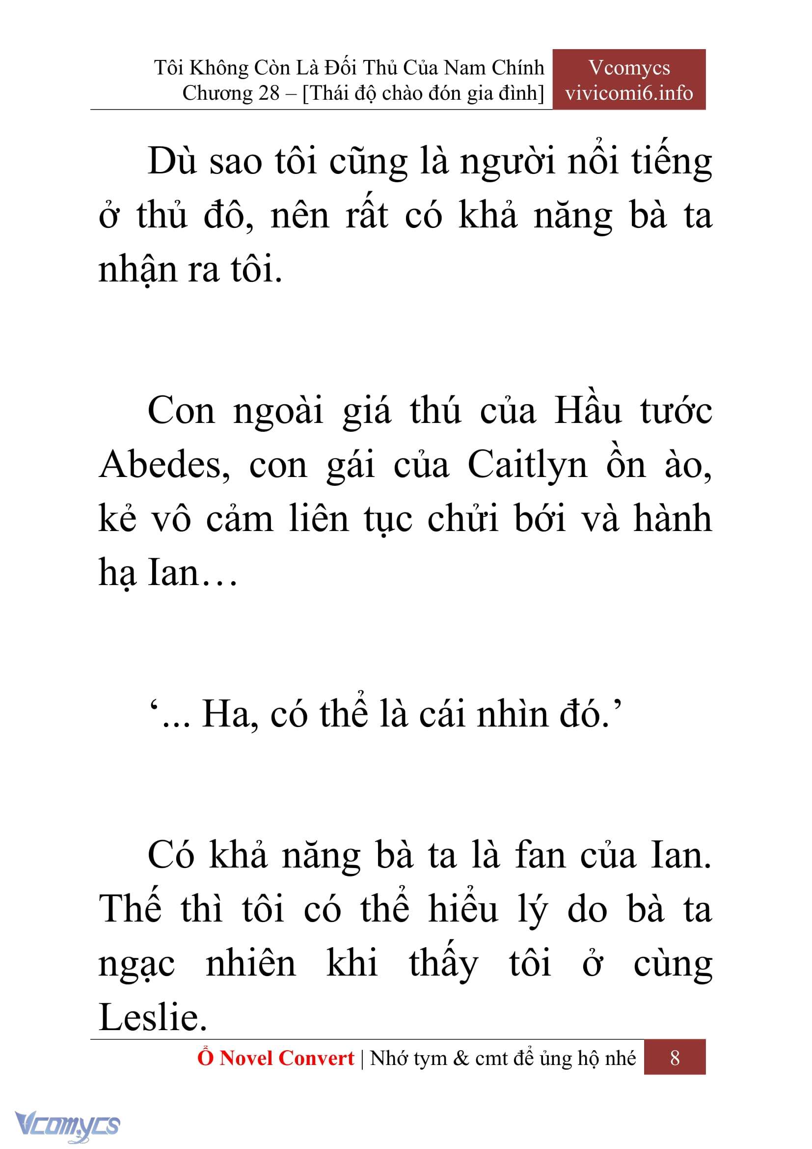 [Novel] Tôi Không Còn Là Đối Thủ Của Nam Chính Chap 28 - Trang 2