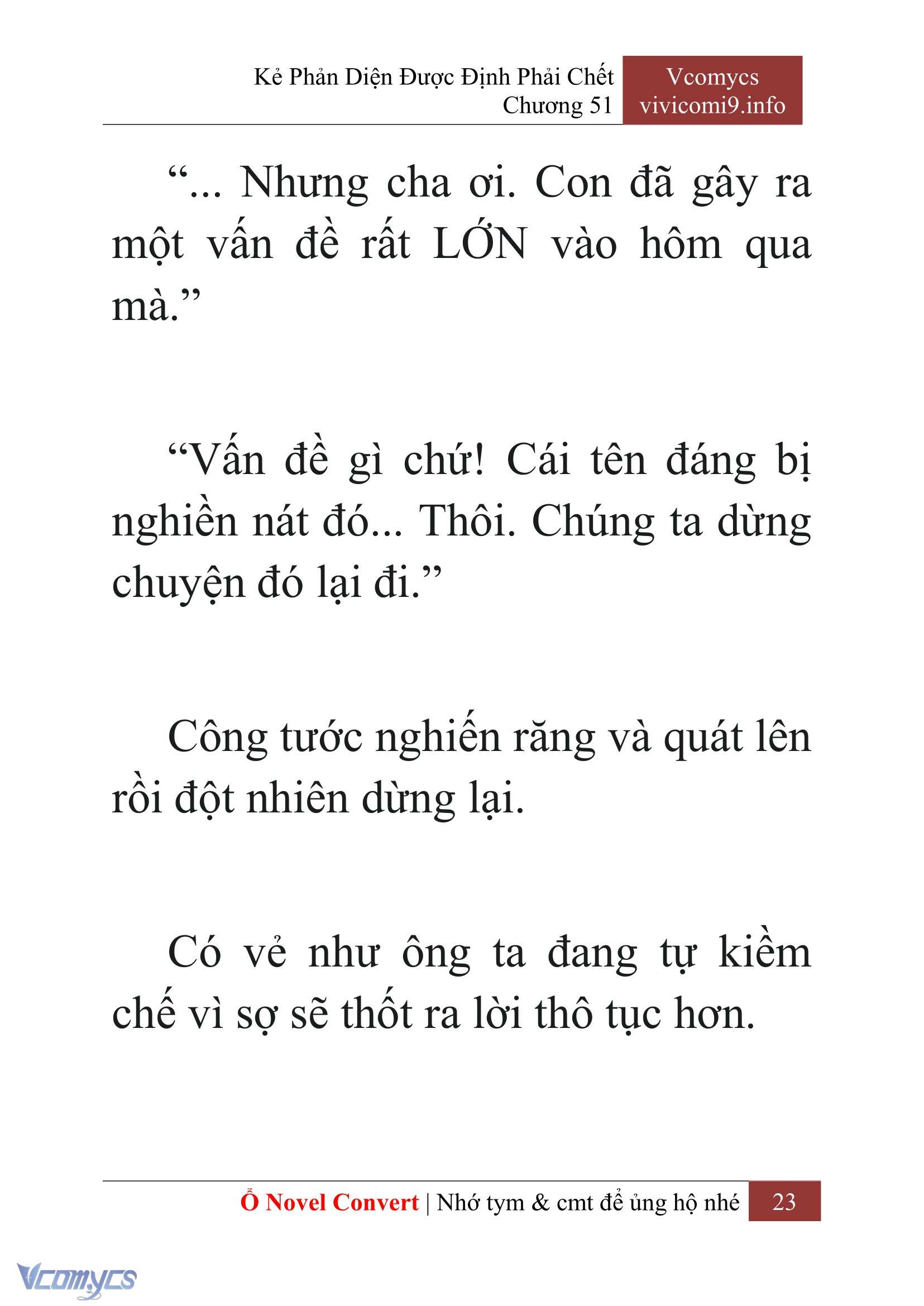 [Novel] Kẻ Phản Diện Được Định Phải Chết Chap 51 - Trang 2