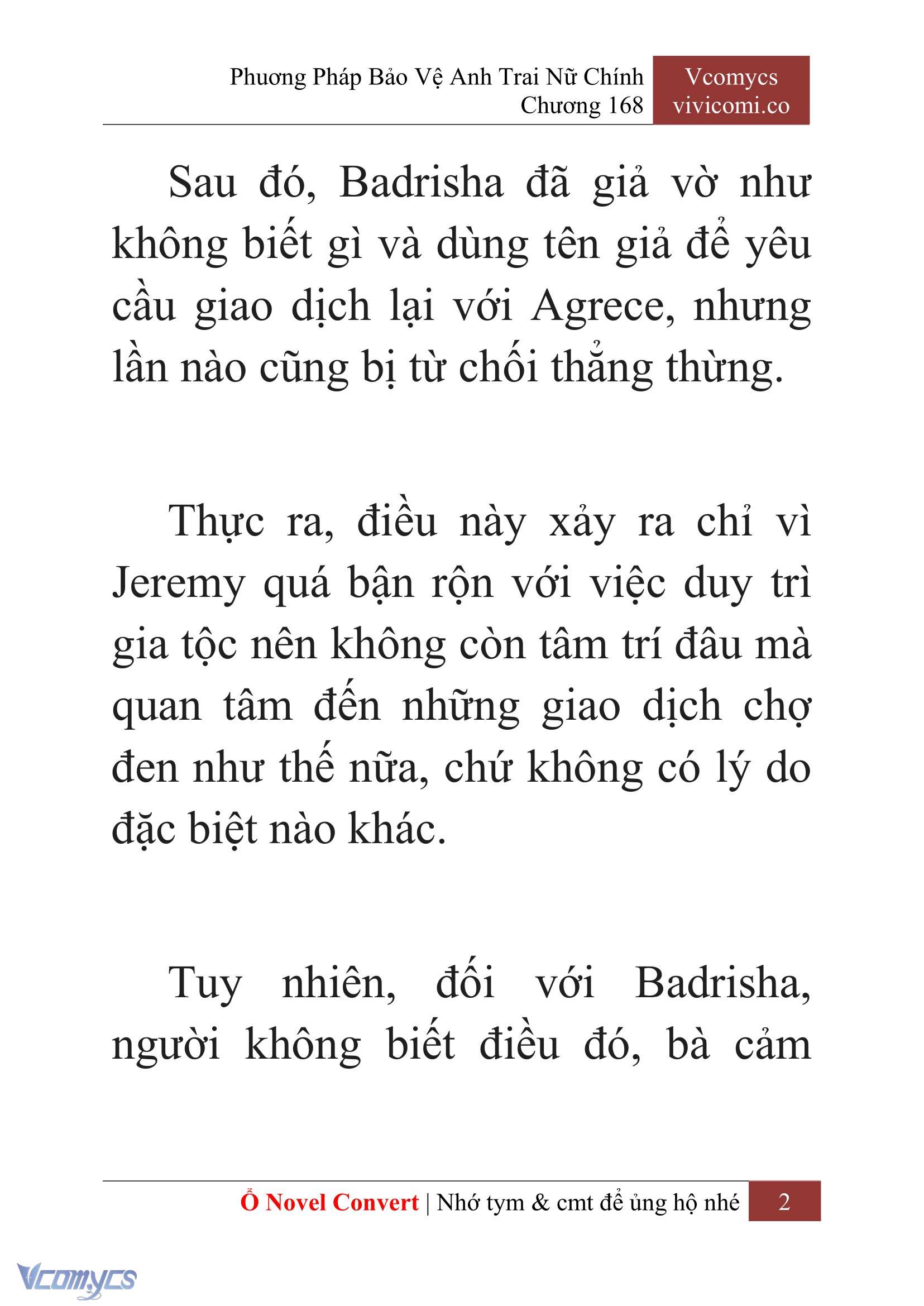 [Novel] Phương Pháp Bảo Vệ Anh Trai Nữ Chính Chap 168 - Trang 2