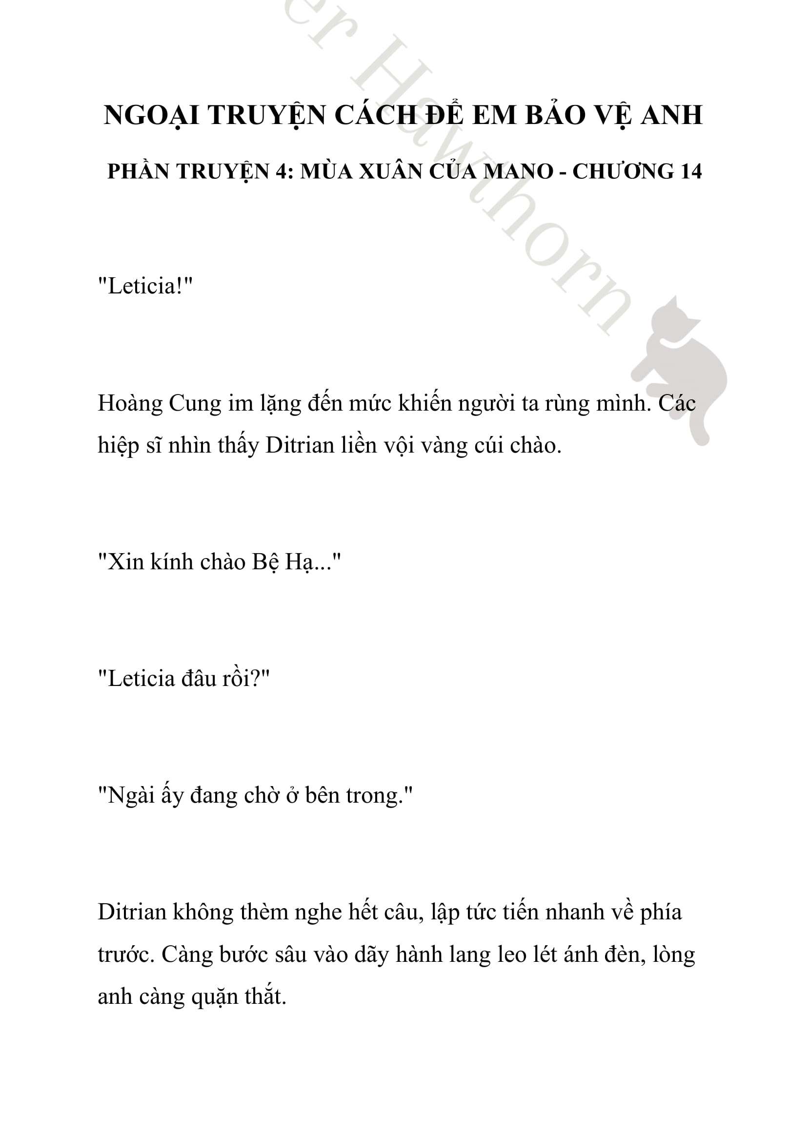 [NOVEL] Ngoại Truyện Cách Để Em Bảo Vệ Anh Chap 14 - Next Chap 15