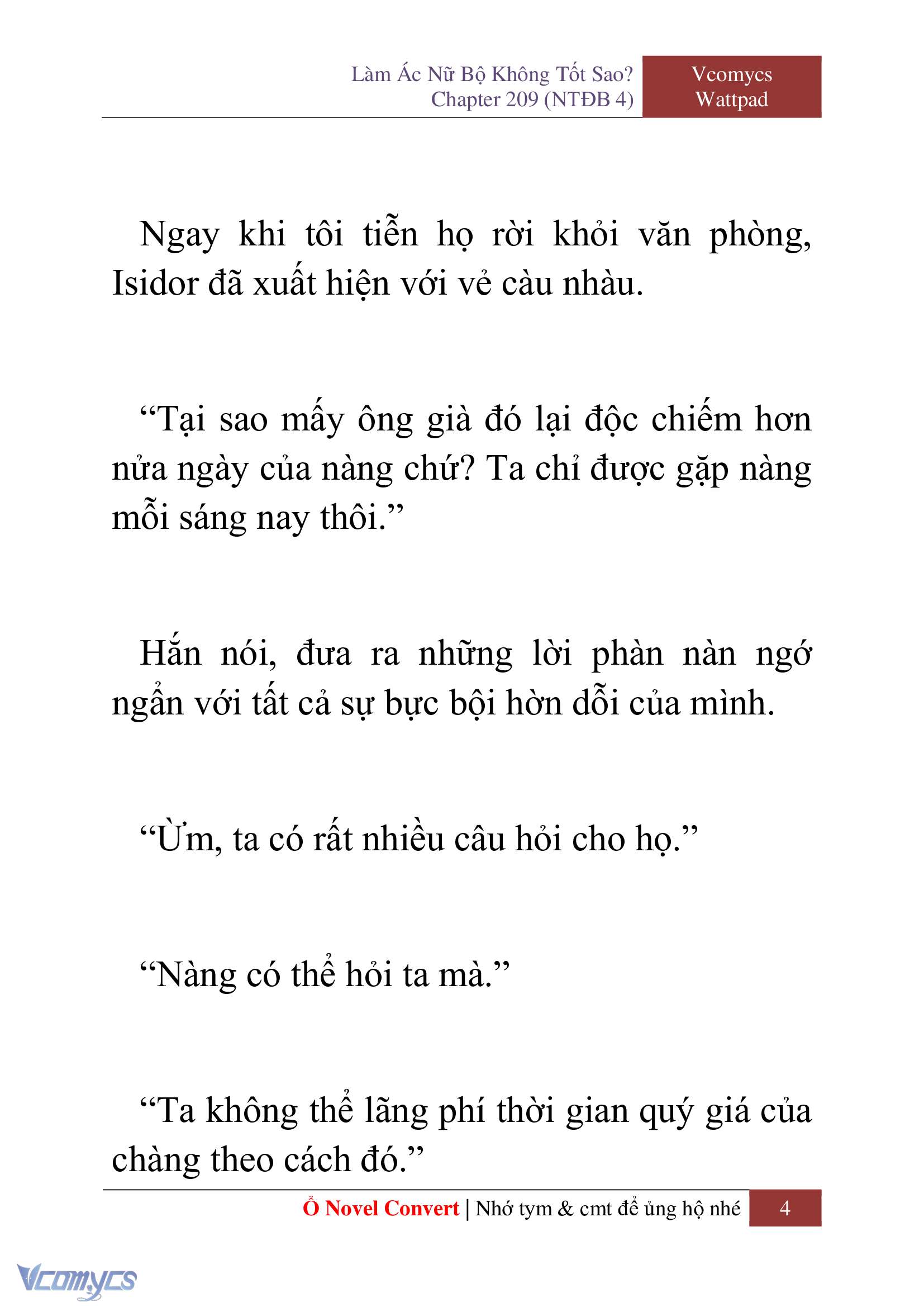 [Novel] Làm Ác Nữ Bộ Không Tốt Sao? Chap 209 - Trang 2