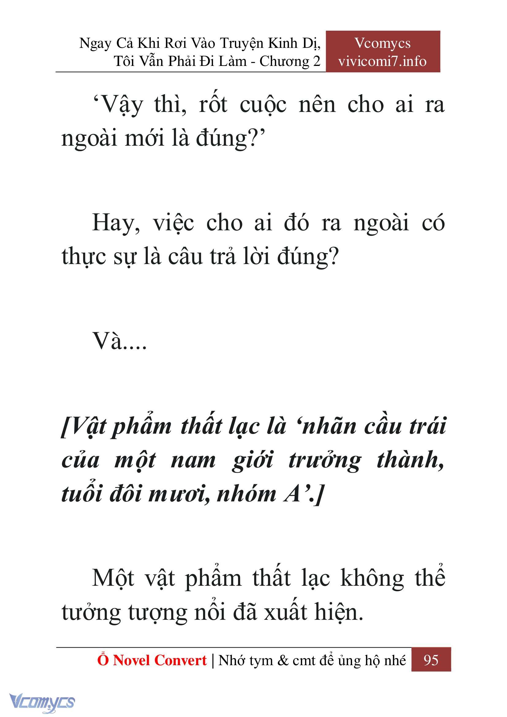 [Novel] Ngay Cả Khi Rơi Vào Truyện Kinh Dị, Tôi Vẫn Phải Đi Làm Chap 2 - Trang 2