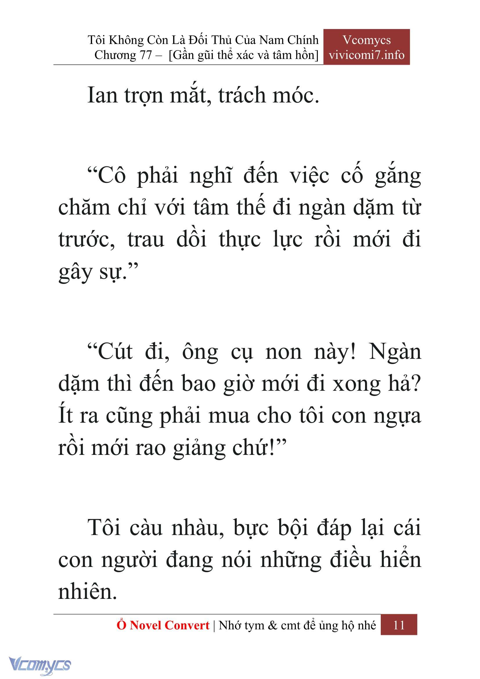 [Novel] Tôi Không Còn Là Đối Thủ Của Nam Chính Chap 77 - Next 