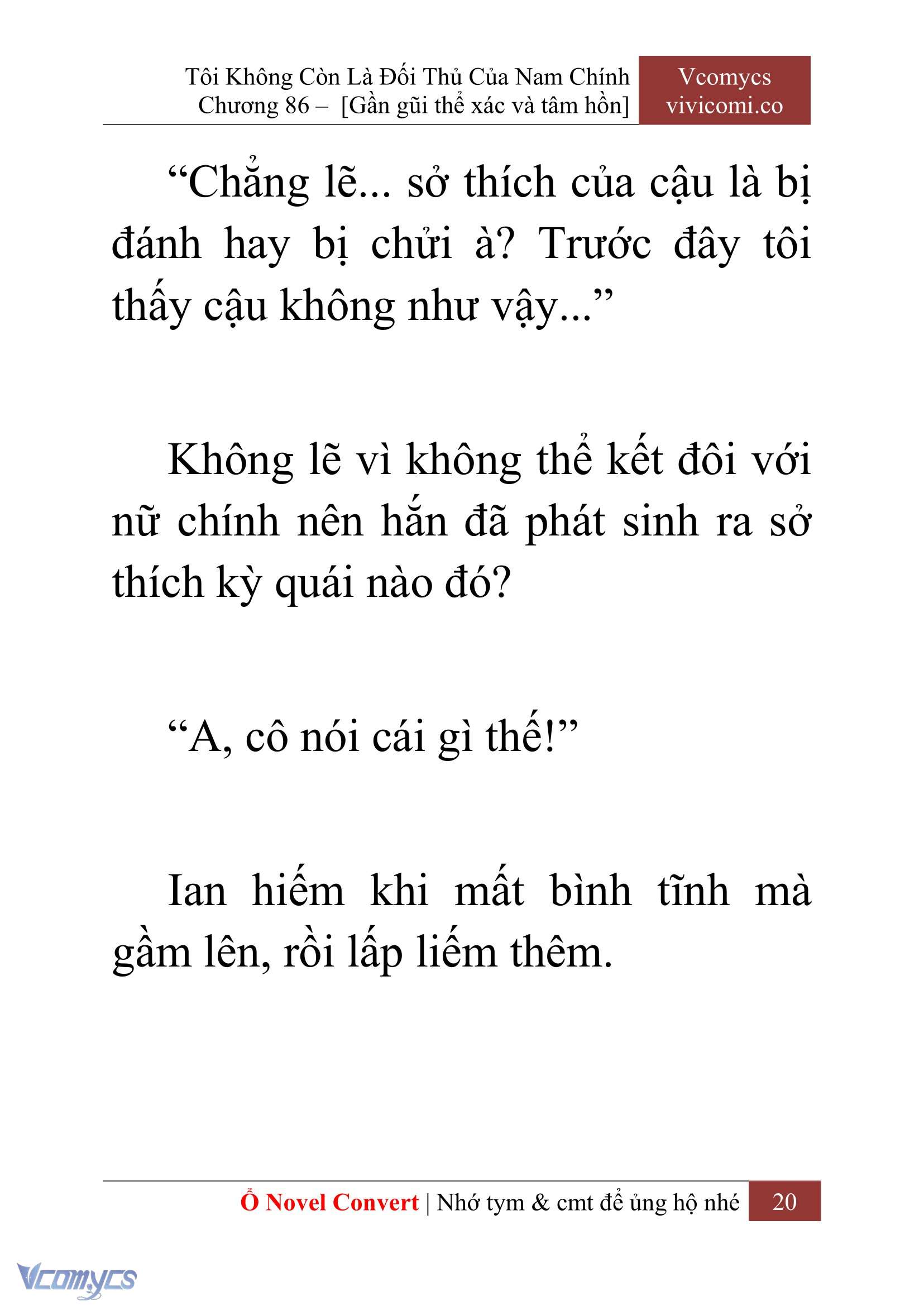 [Novel] Tôi Không Còn Là Đối Thủ Của Nam Chính Chap 86 - Trang 2