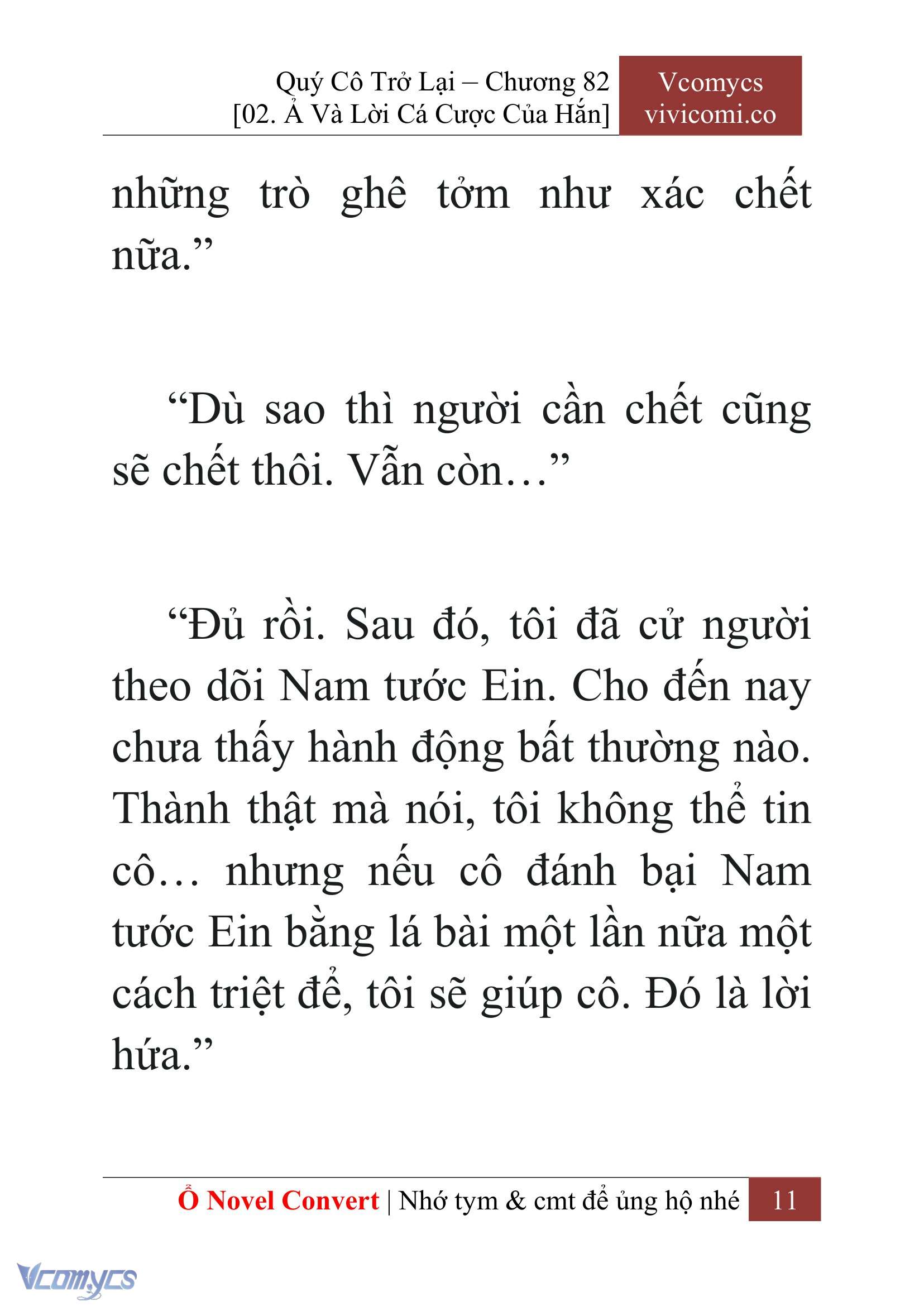 [Novel] Quý Cô Trở Lại Chap 82 - Trang 2