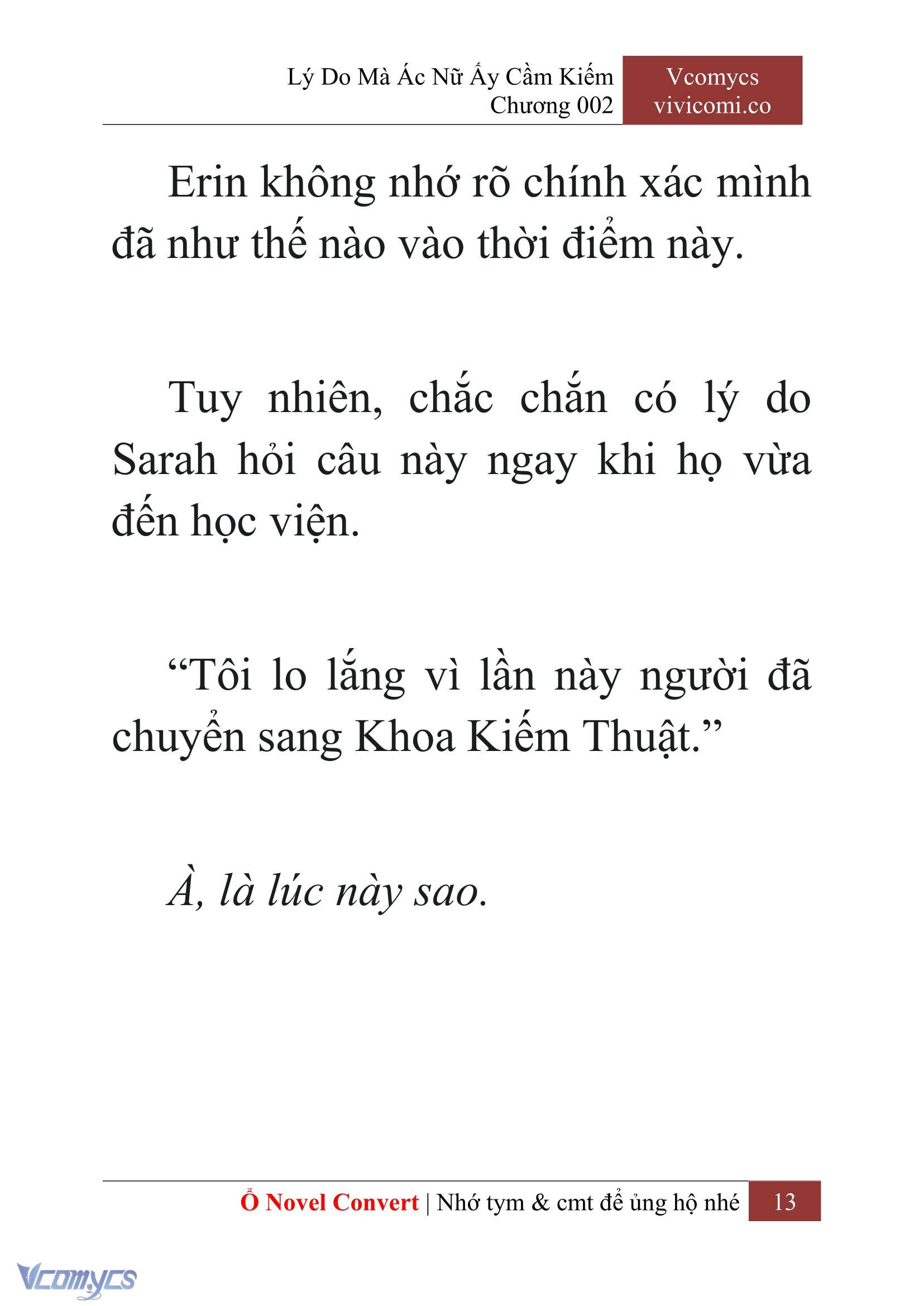 [Novel] Lý Do Mà Ác Nữ Ấy Cầm Kiếm Chap 2 - Trang 2