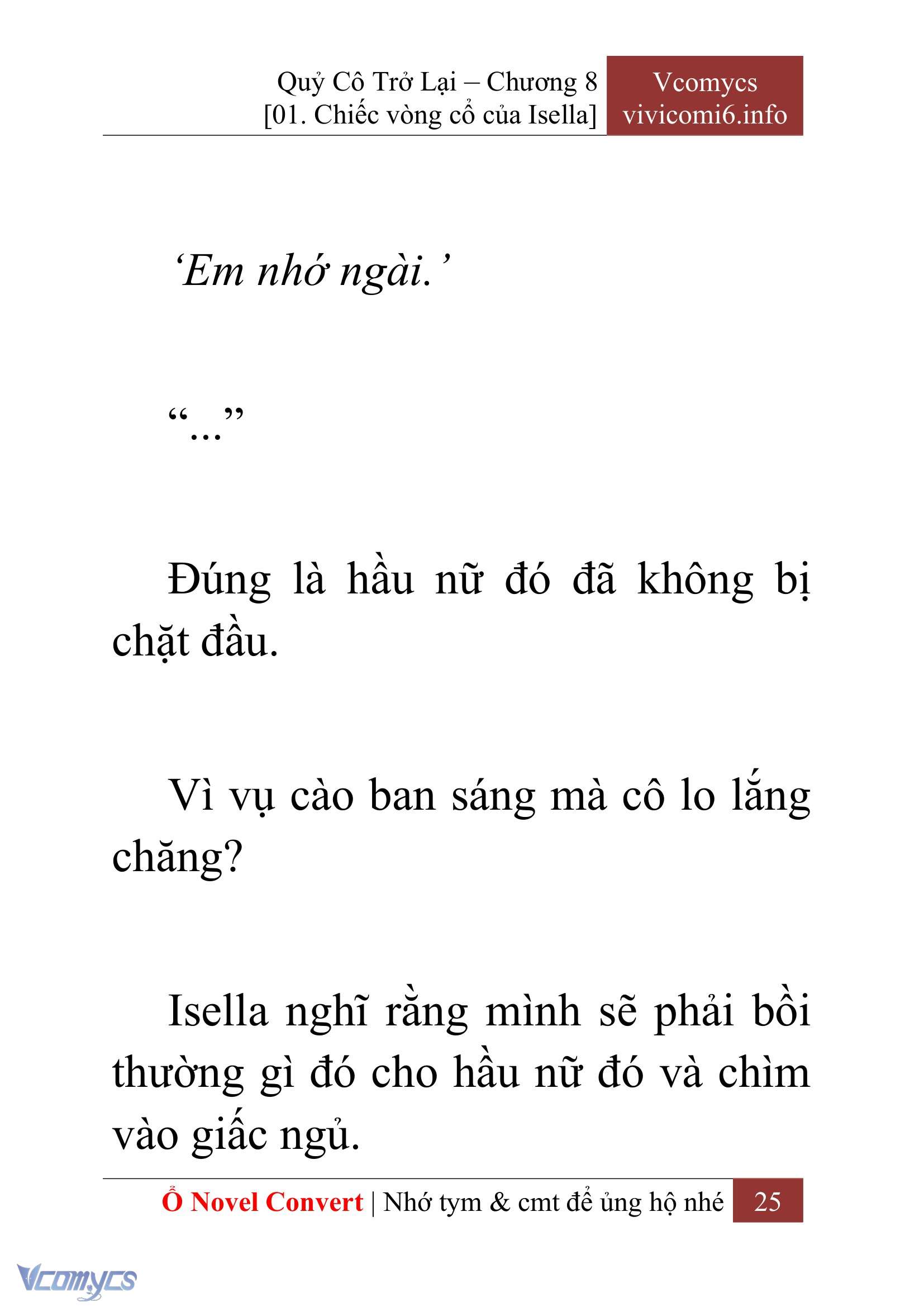 [Novel] Quý Cô Trở Lại Chap 8 - Trang 2