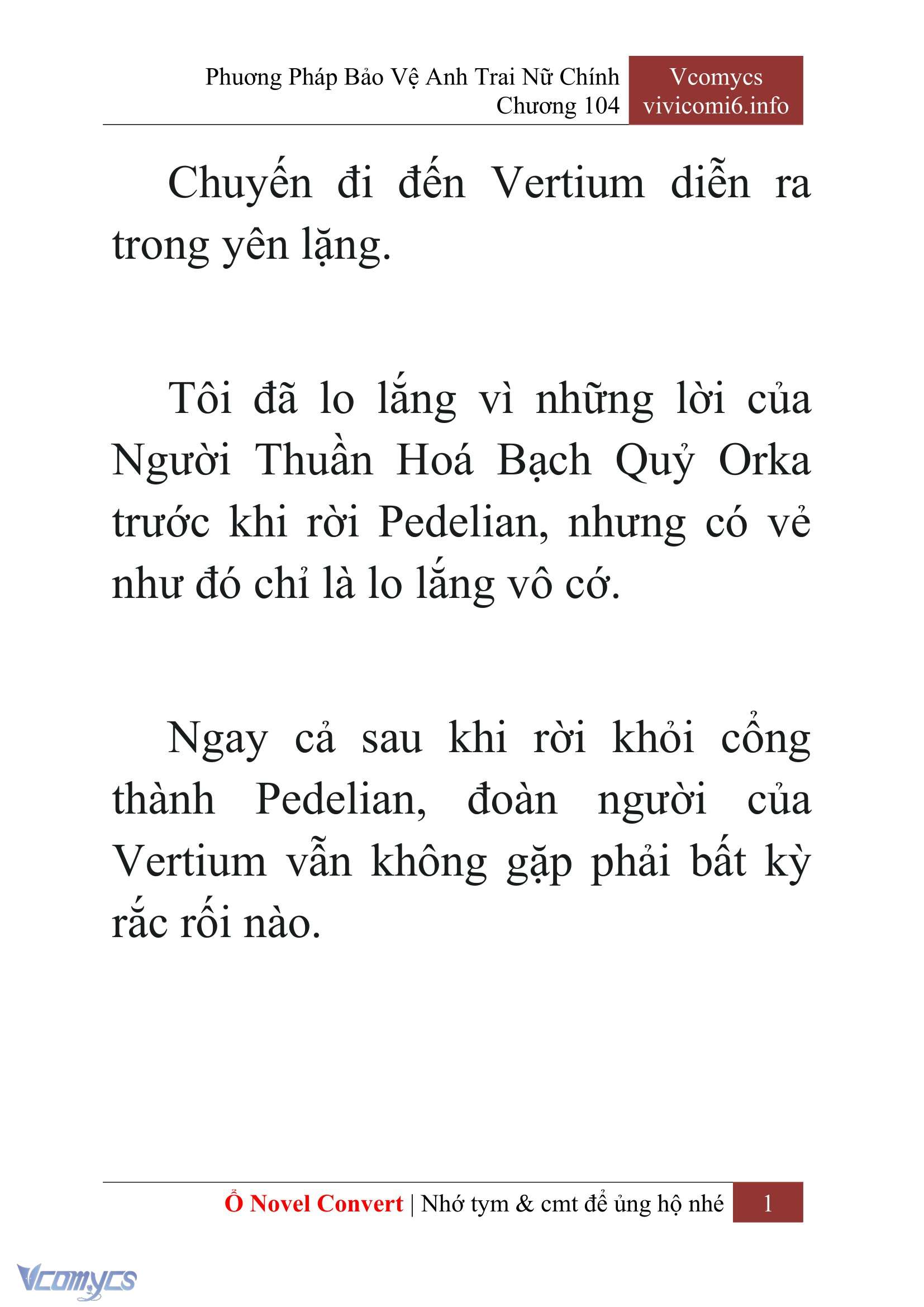 [Novel] Phương Pháp Bảo Vệ Anh Trai Nữ Chính Chap 104 - Trang 2