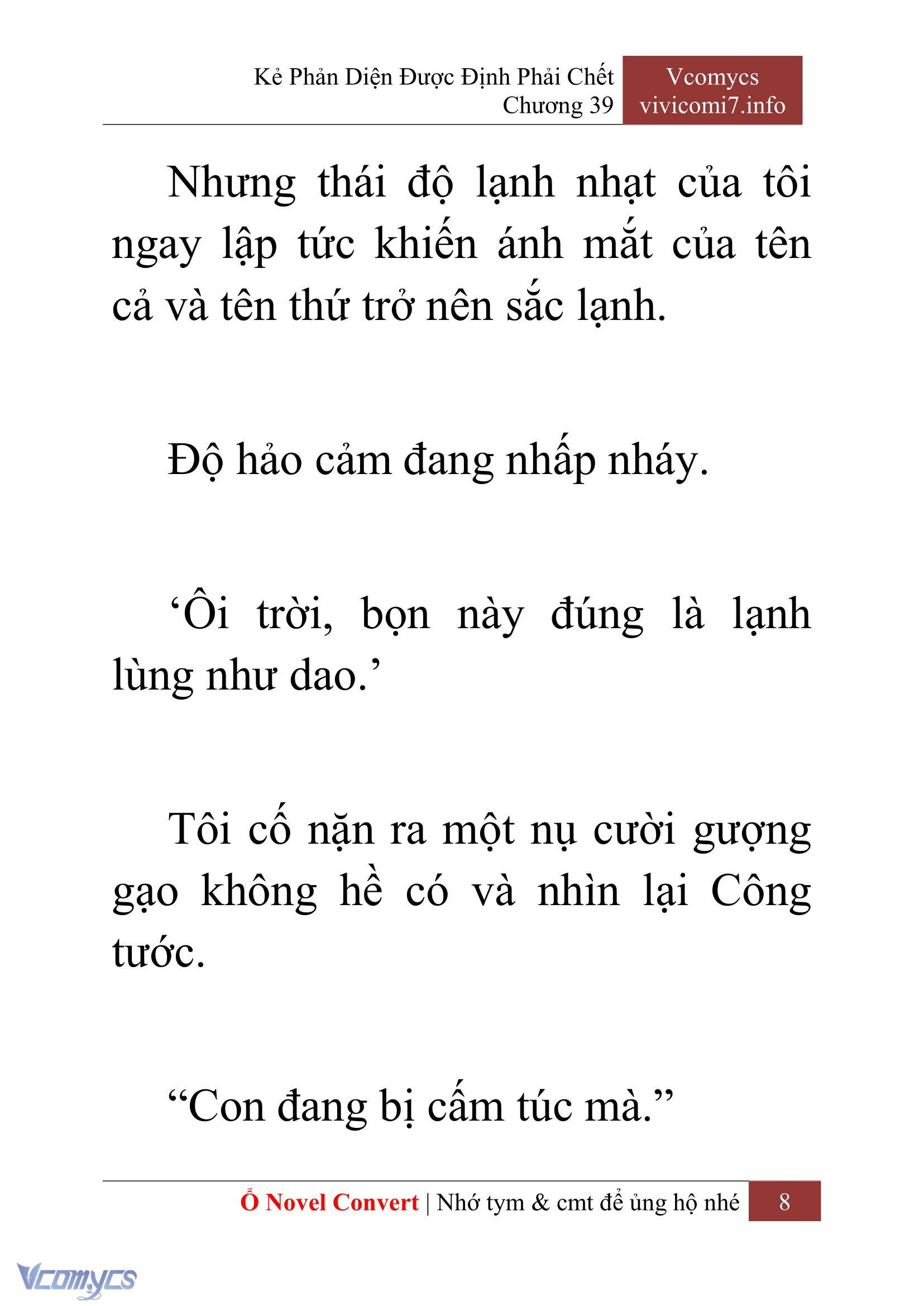 [Novel] Kẻ Phản Diện Được Định Phải Chết Chap 39 - Trang 2