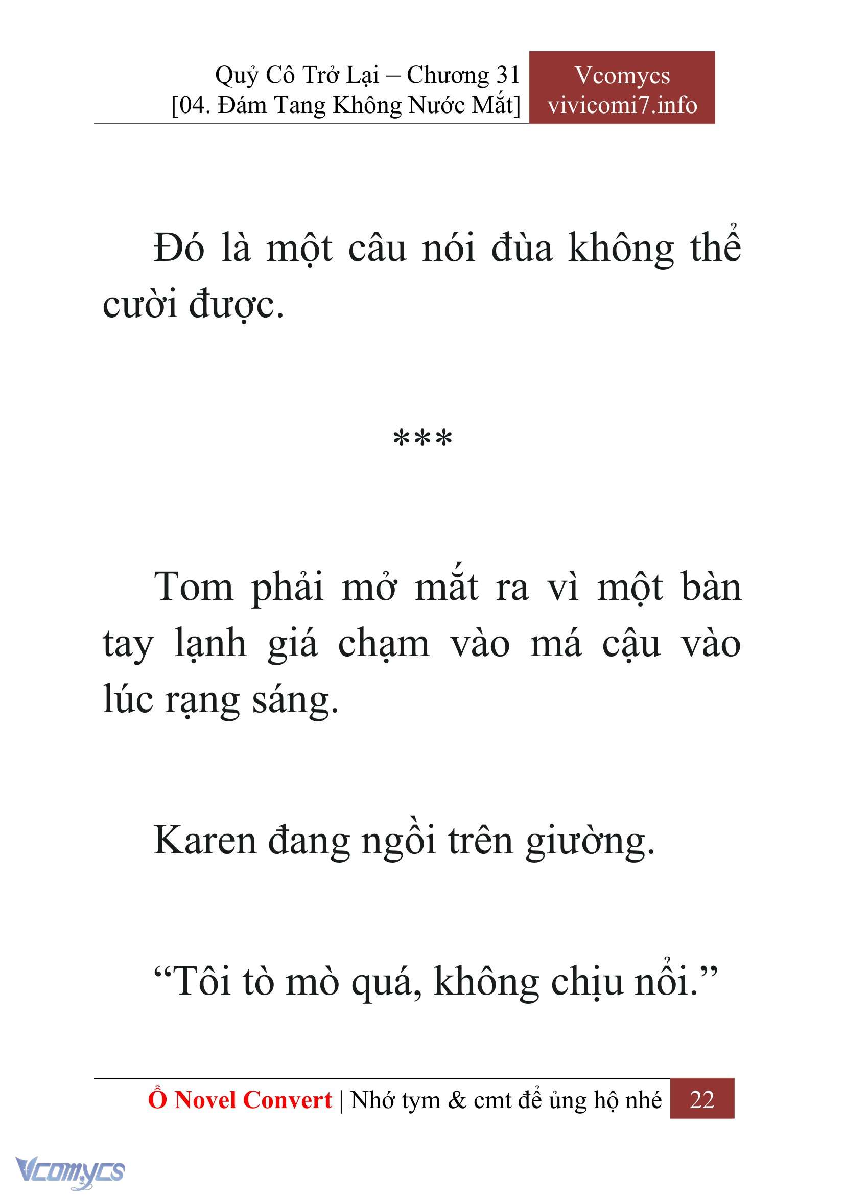 [Novel] Quý Cô Trở Lại Chap 31 - Trang 2