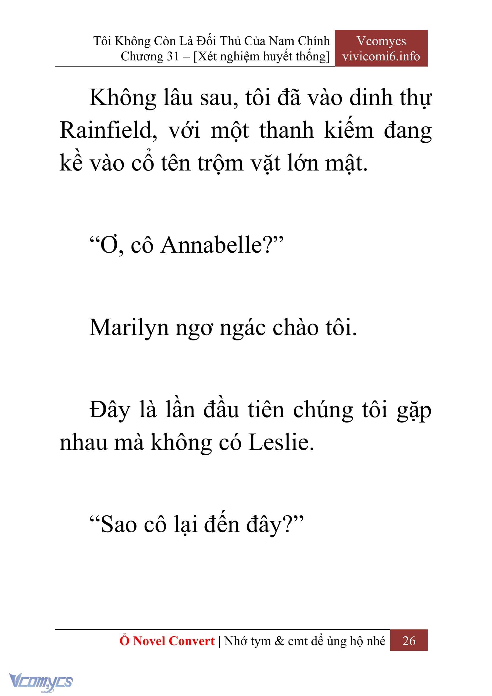 [Novel] Tôi Không Còn Là Đối Thủ Của Nam Chính Chap 31 - Trang 2