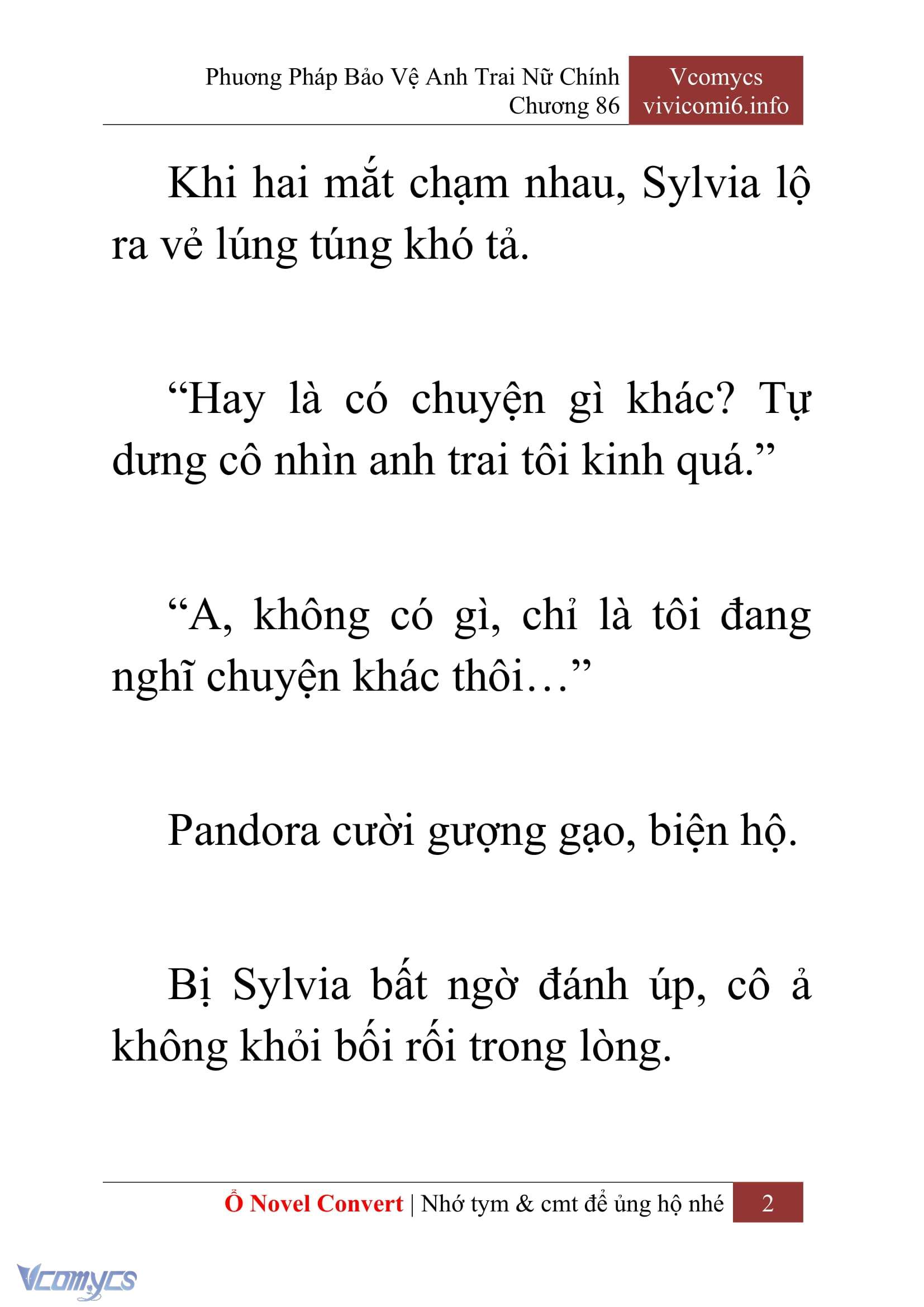 [Novel] Phương Pháp Bảo Vệ Anh Trai Nữ Chính Chap 86 - Trang 2