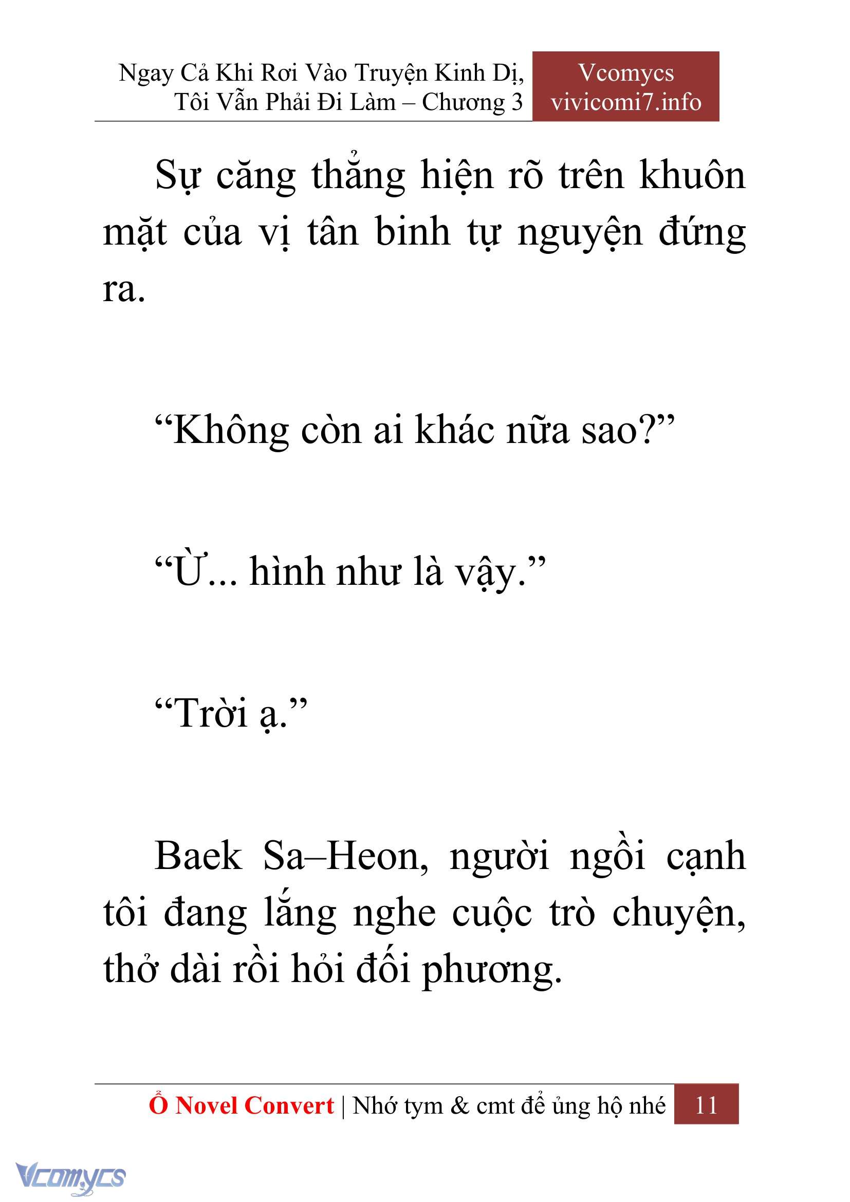 [Novel] Ngay Cả Khi Rơi Vào Truyện Kinh Dị, Tôi Vẫn Phải Đi Làm Chap 3 - Trang 2