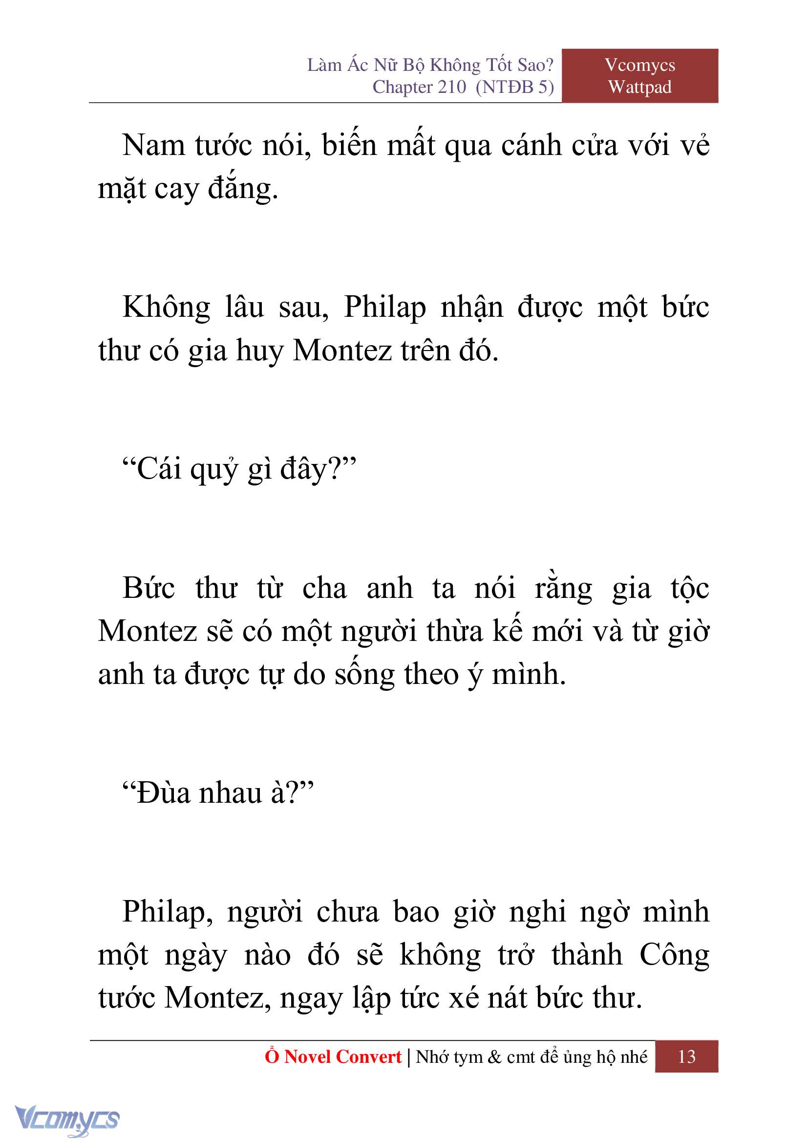 [Novel] Làm Ác Nữ Bộ Không Tốt Sao? Chap 210 - Trang 2