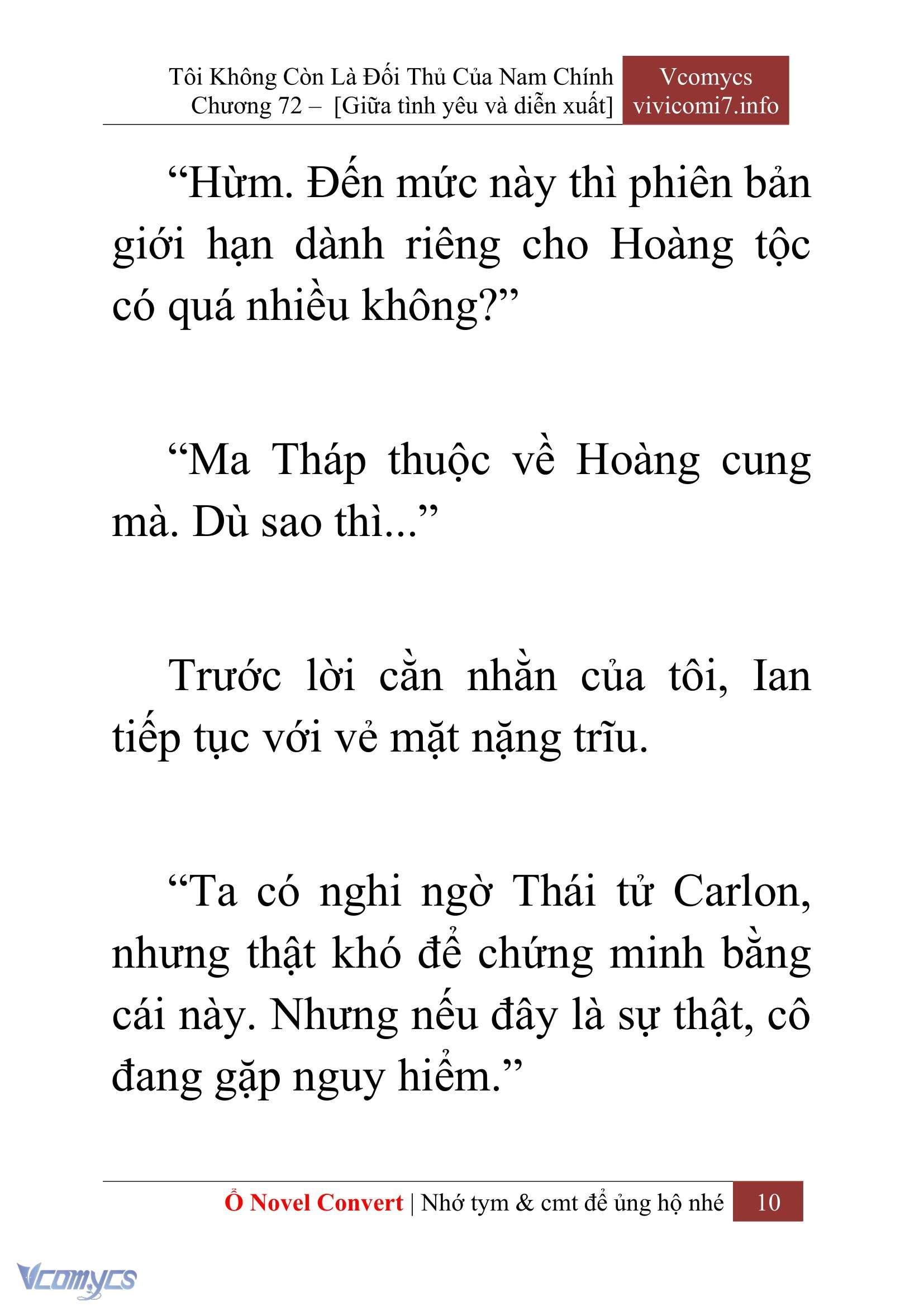 [Novel] Tôi Không Còn Là Đối Thủ Của Nam Chính Chap 72 - Trang 2