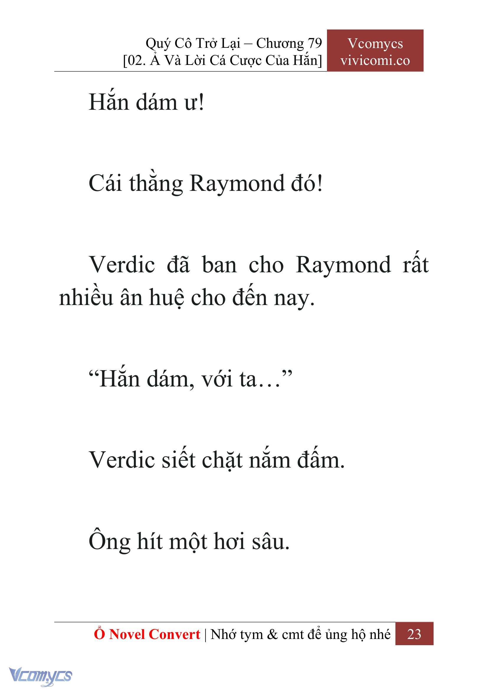 [Novel] Quý Cô Trở Lại Chap 79 - Trang 2