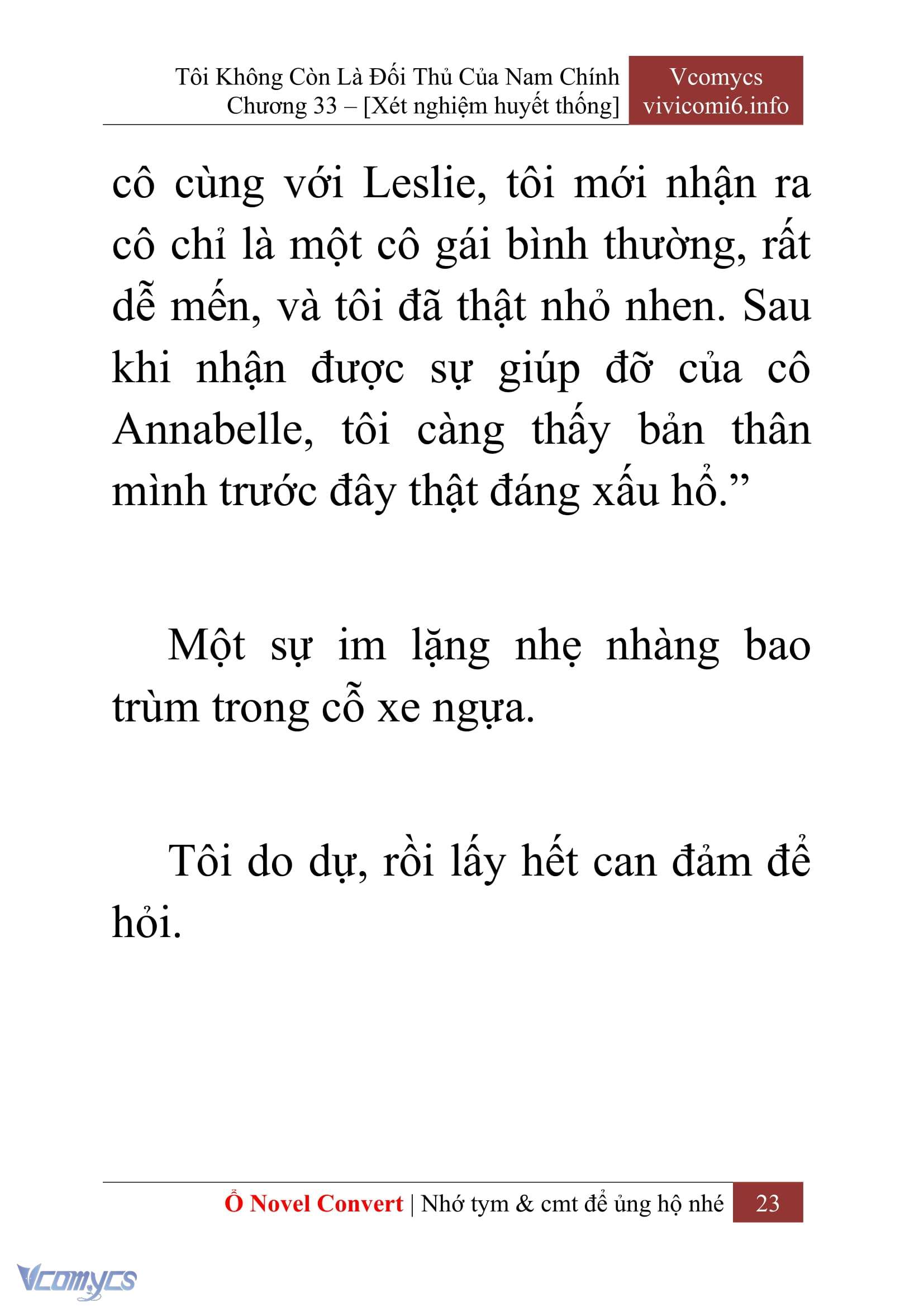 [Novel] Tôi Không Còn Là Đối Thủ Của Nam Chính Chap 33 - Trang 2
