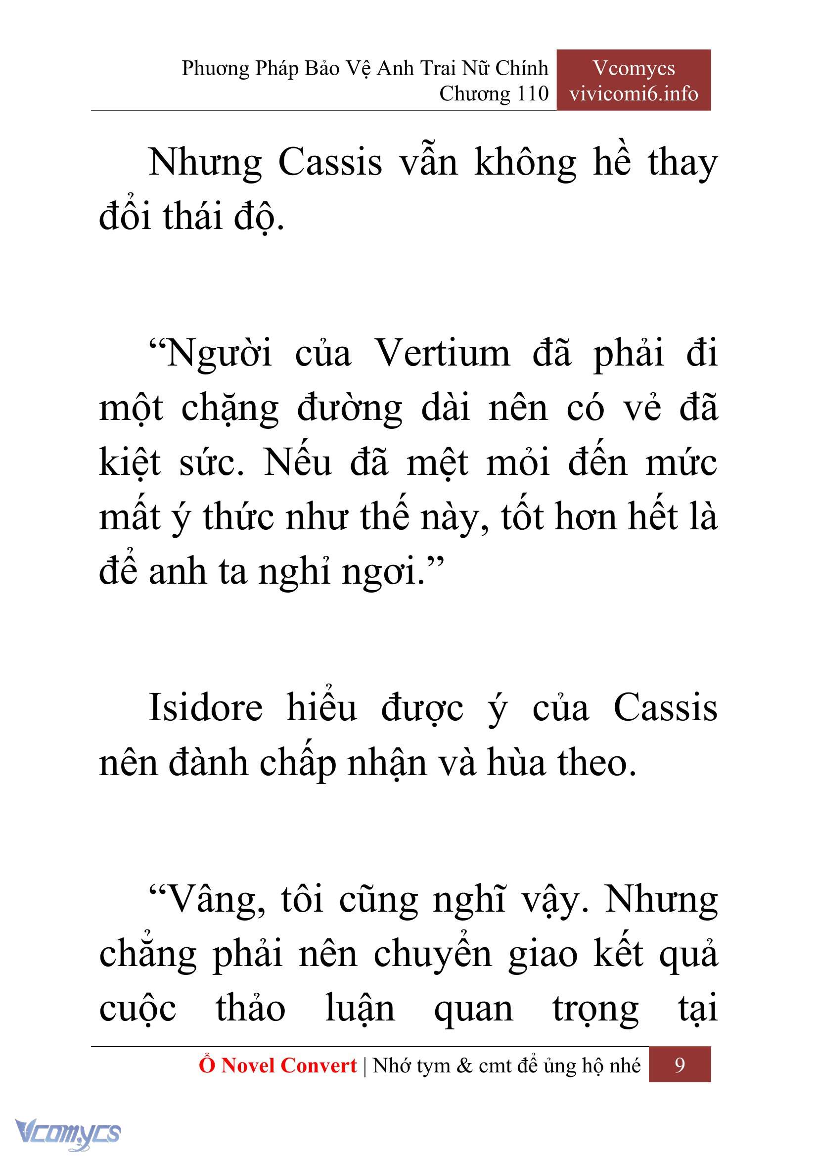 [Novel] Phương Pháp Bảo Vệ Anh Trai Nữ Chính Chap 110 - Trang 2