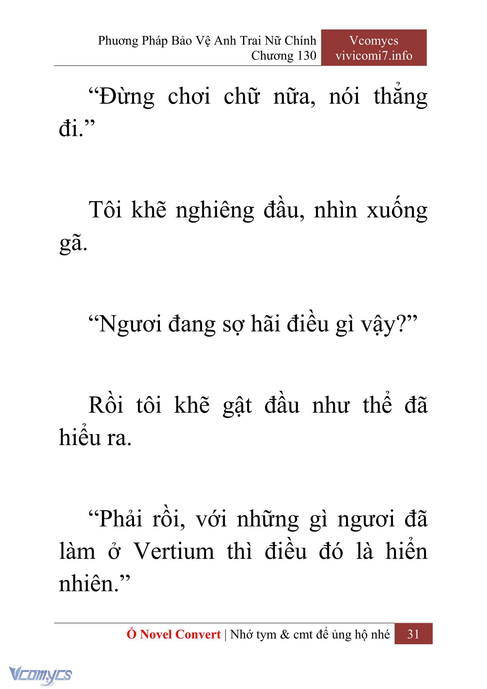 [Novel] Phương Pháp Bảo Vệ Anh Trai Nữ Chính Chap 130 - Trang 2