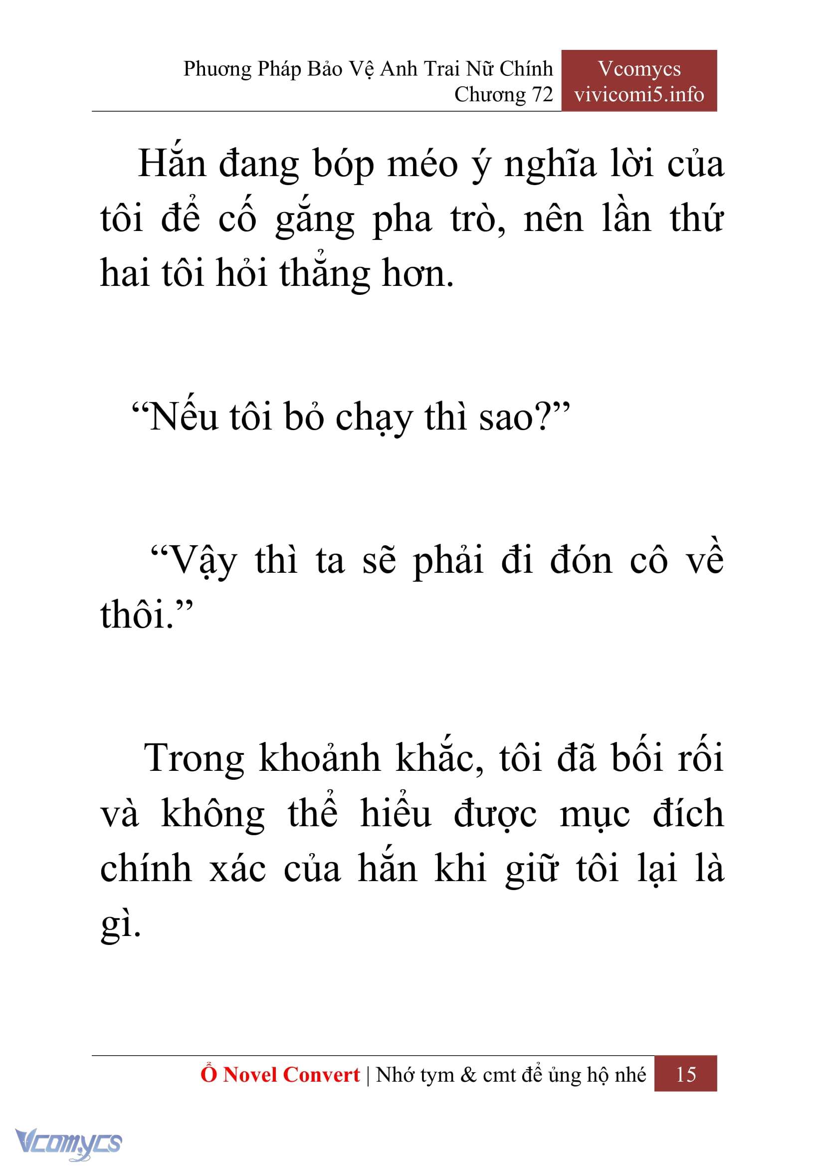 [Novel] Phương Pháp Bảo Vệ Anh Trai Nữ Chính Chap 72 - Trang 2