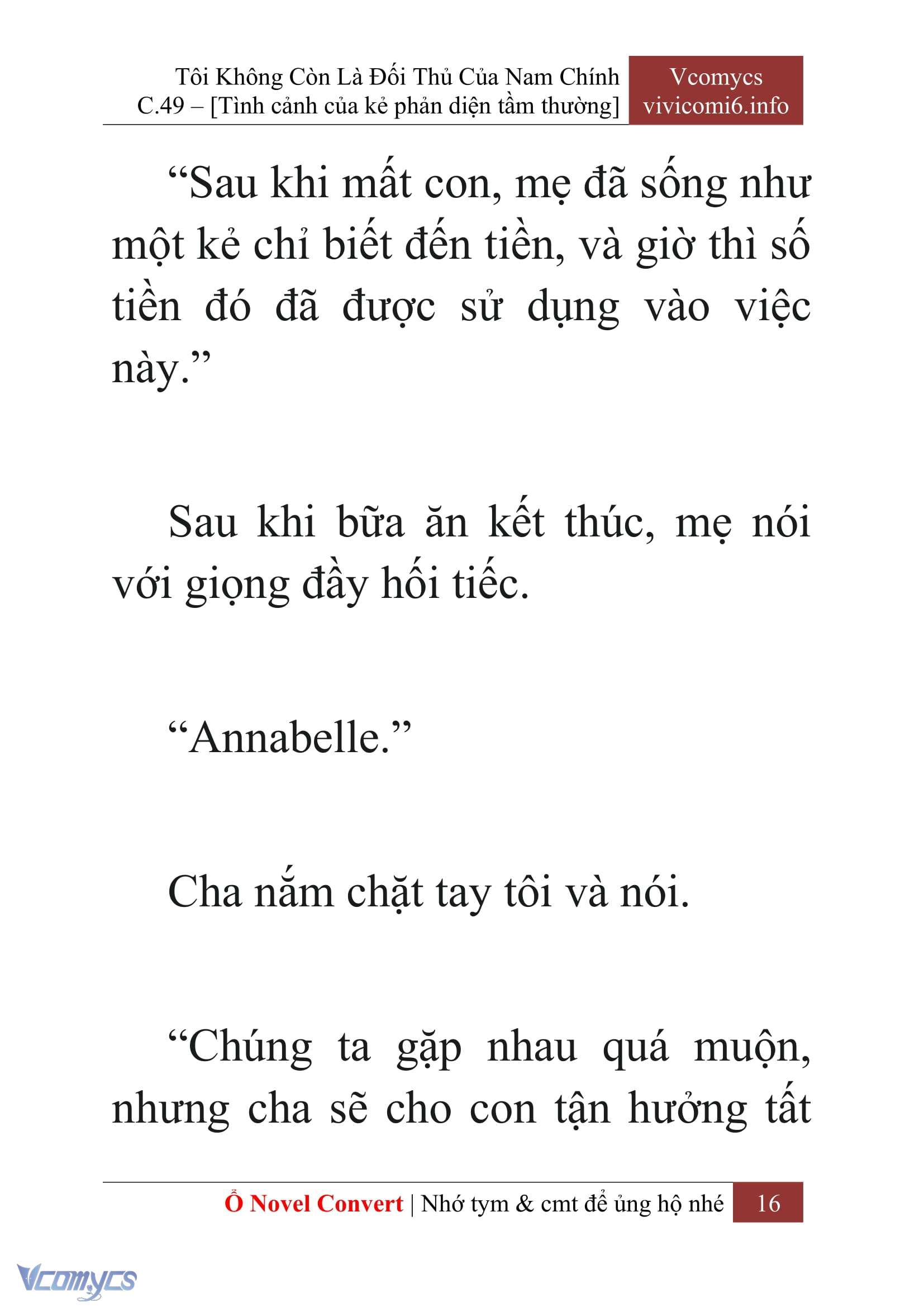[Novel] Tôi Không Còn Là Đối Thủ Của Nam Chính Chap 49 - Trang 2